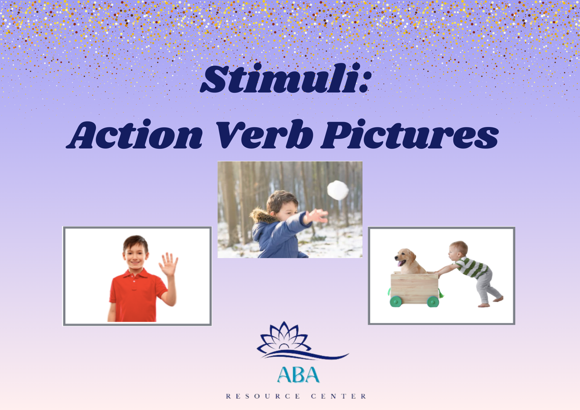 ABA Stimuli Actions Verb Flashcards Behavior Analyst Resource Center