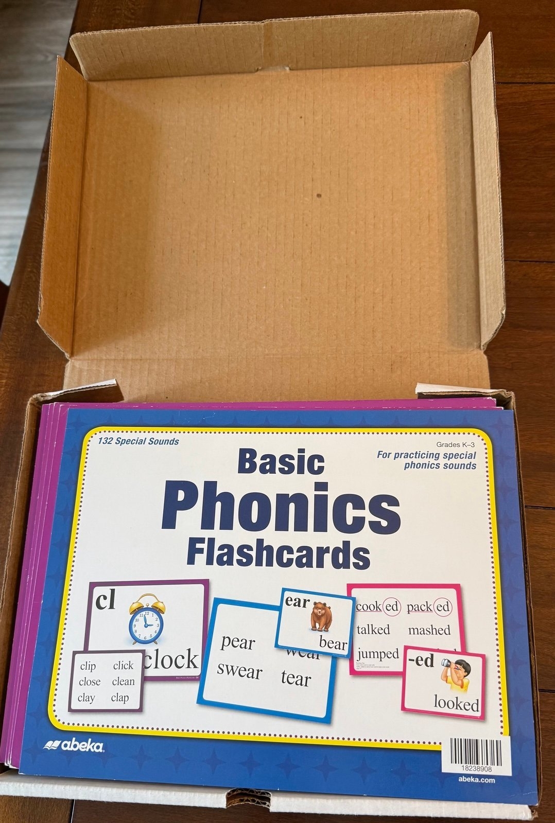 Abeka Basic Phonics Flashcards Gently Used 9x12 Size