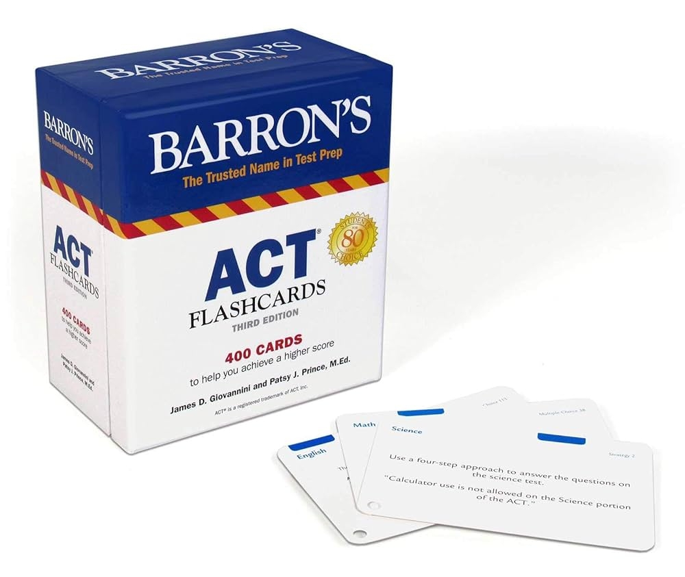 ACT Flashcards Barron s Test Prep Giovannini James D Prince M Ed Patsy J 9781438079035 Amazon Books