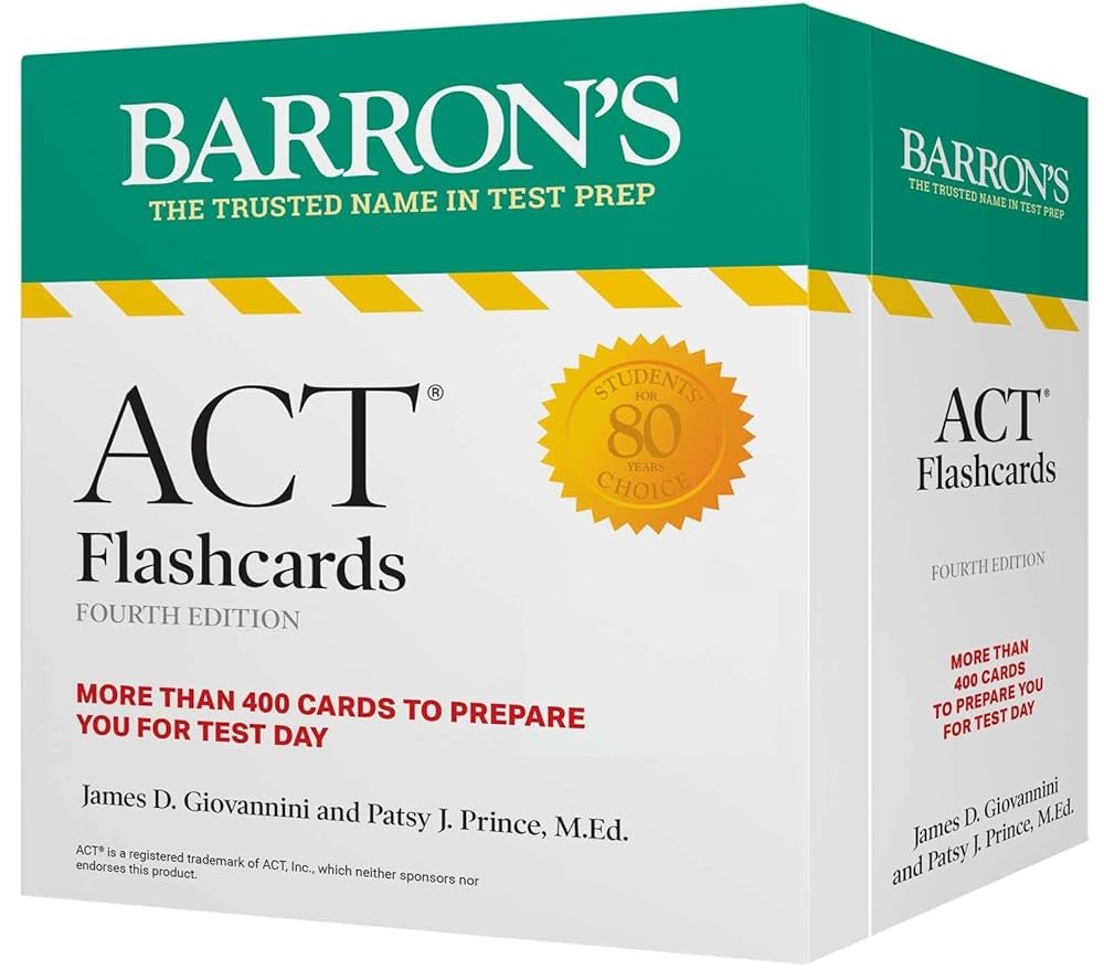 Act Flashcards Sorting Ring For Custom Study Barron s Test Prep Giovannini James D Prince Patsy J Amazon co uk Books