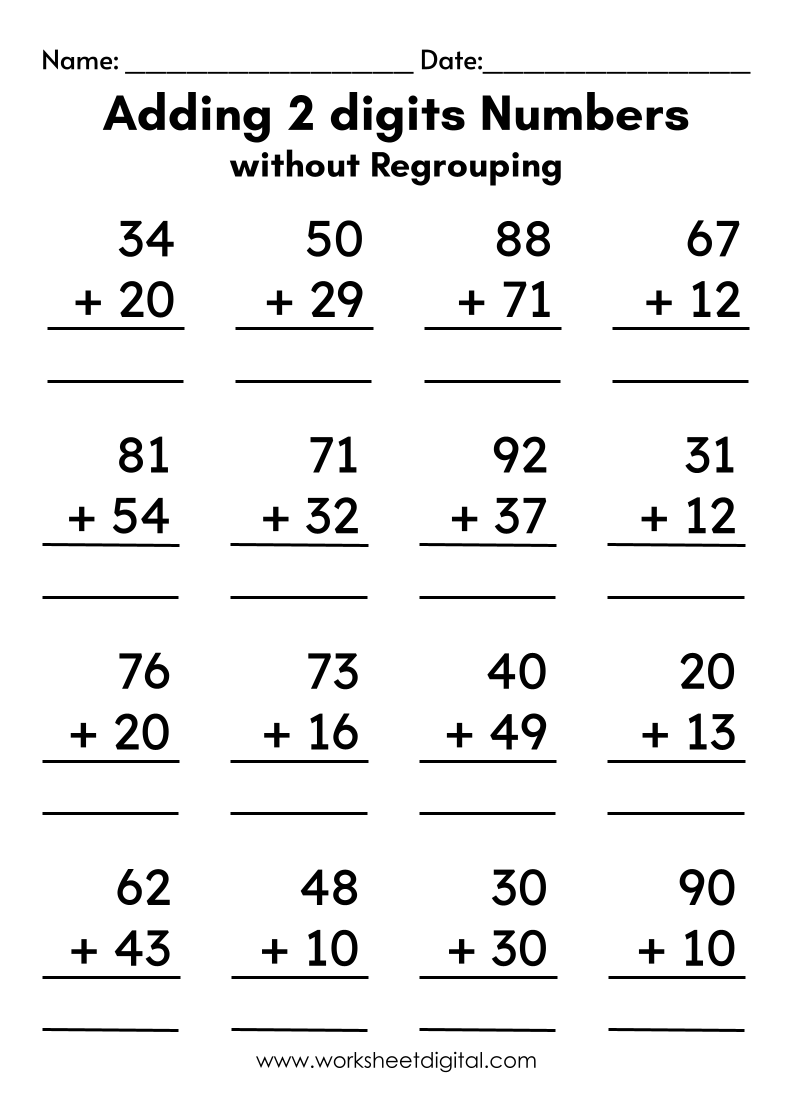 2 digit math worksheets 2 digit math worksheets