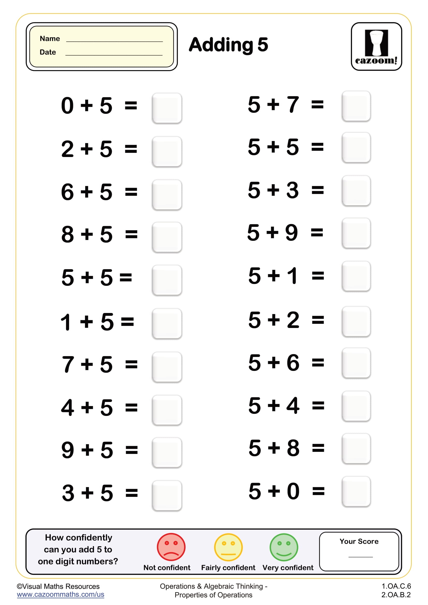Adding 3 20 Questions PDF Printable Addition Worksheets Cazoom Math