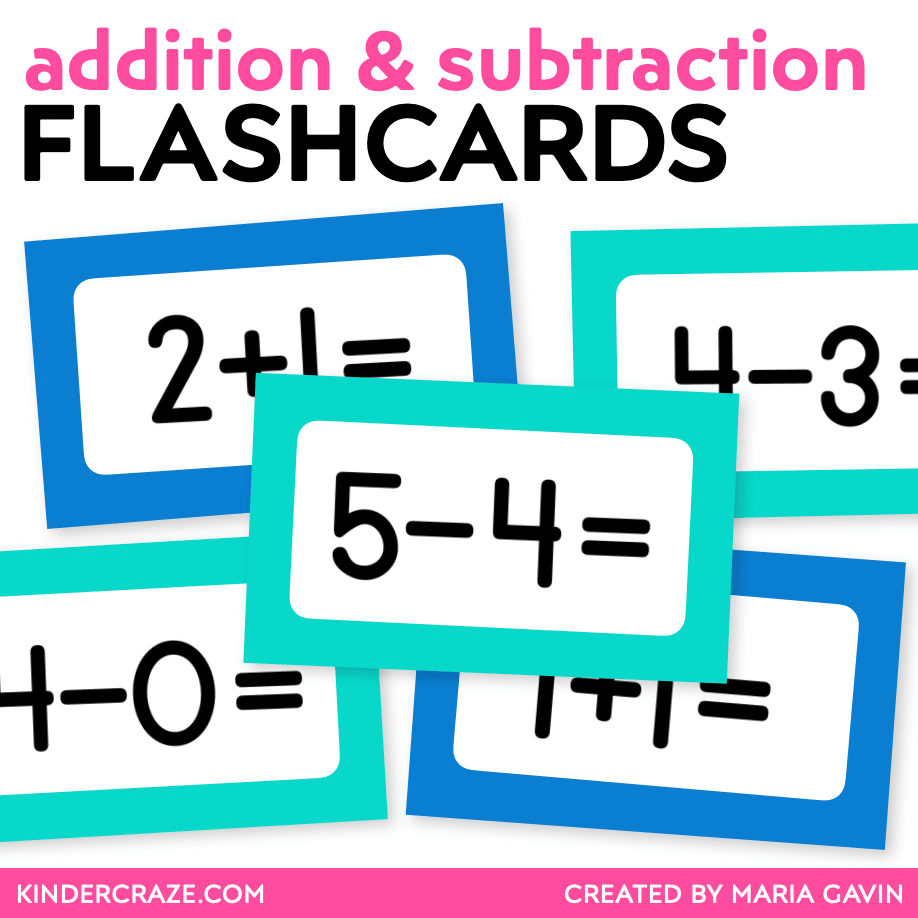 Addition And Subtraction Flash Cards Square Cover