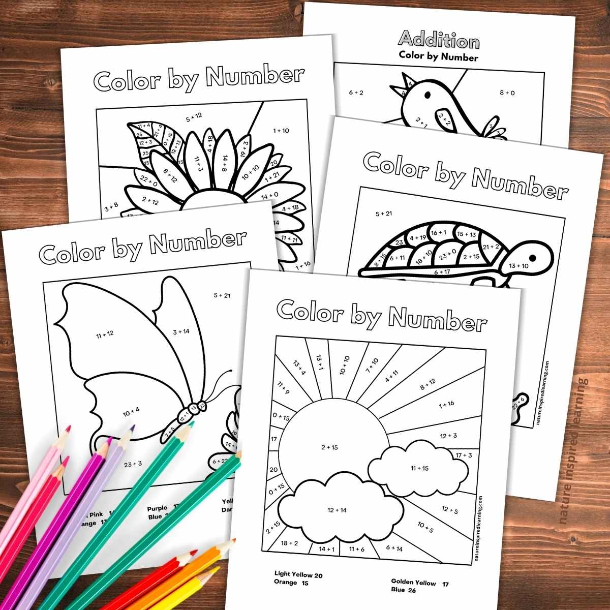 math coloring worksheets for kindergarten
