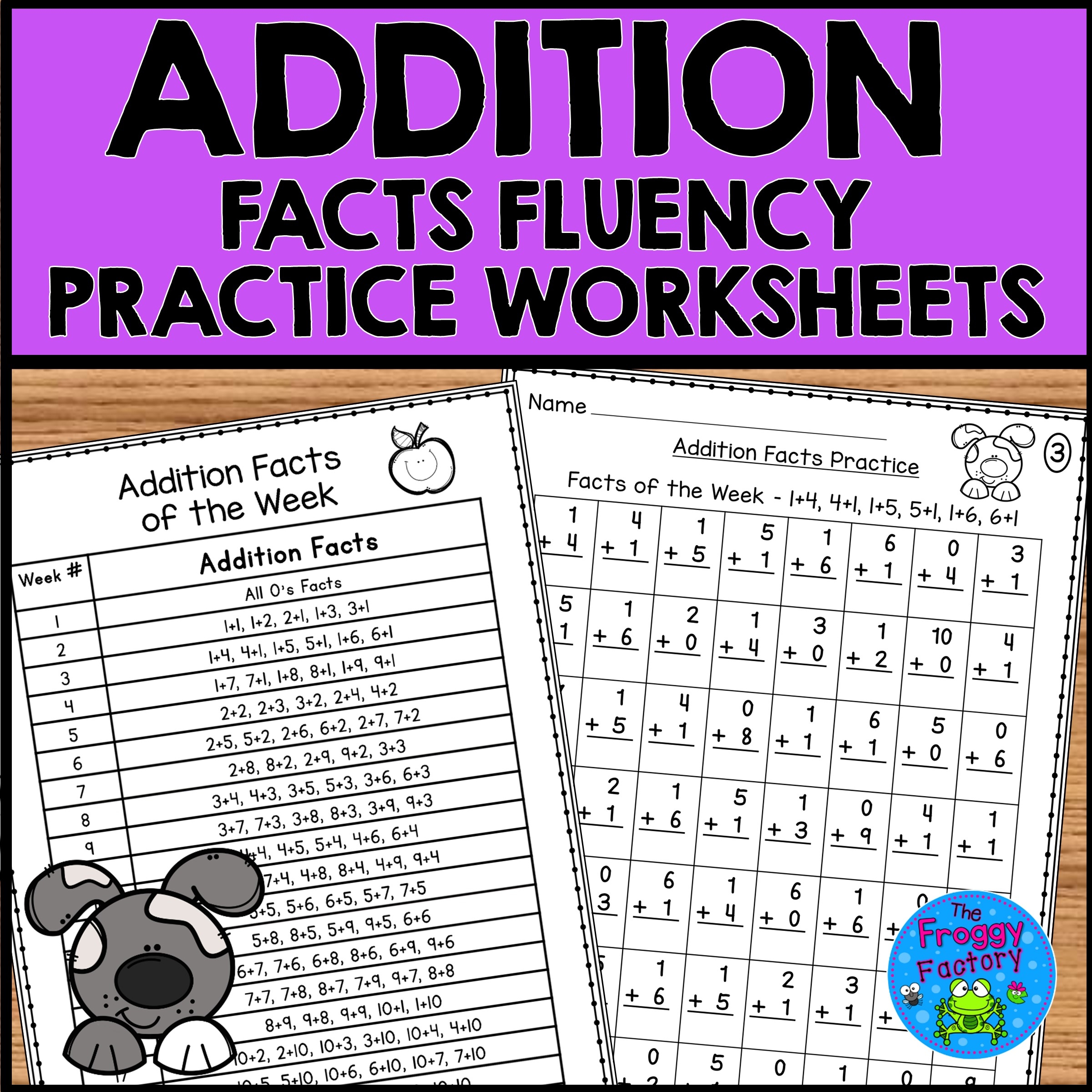 Addition Facts Practice Worksheets Addition Fact Fluency Made By Teachers