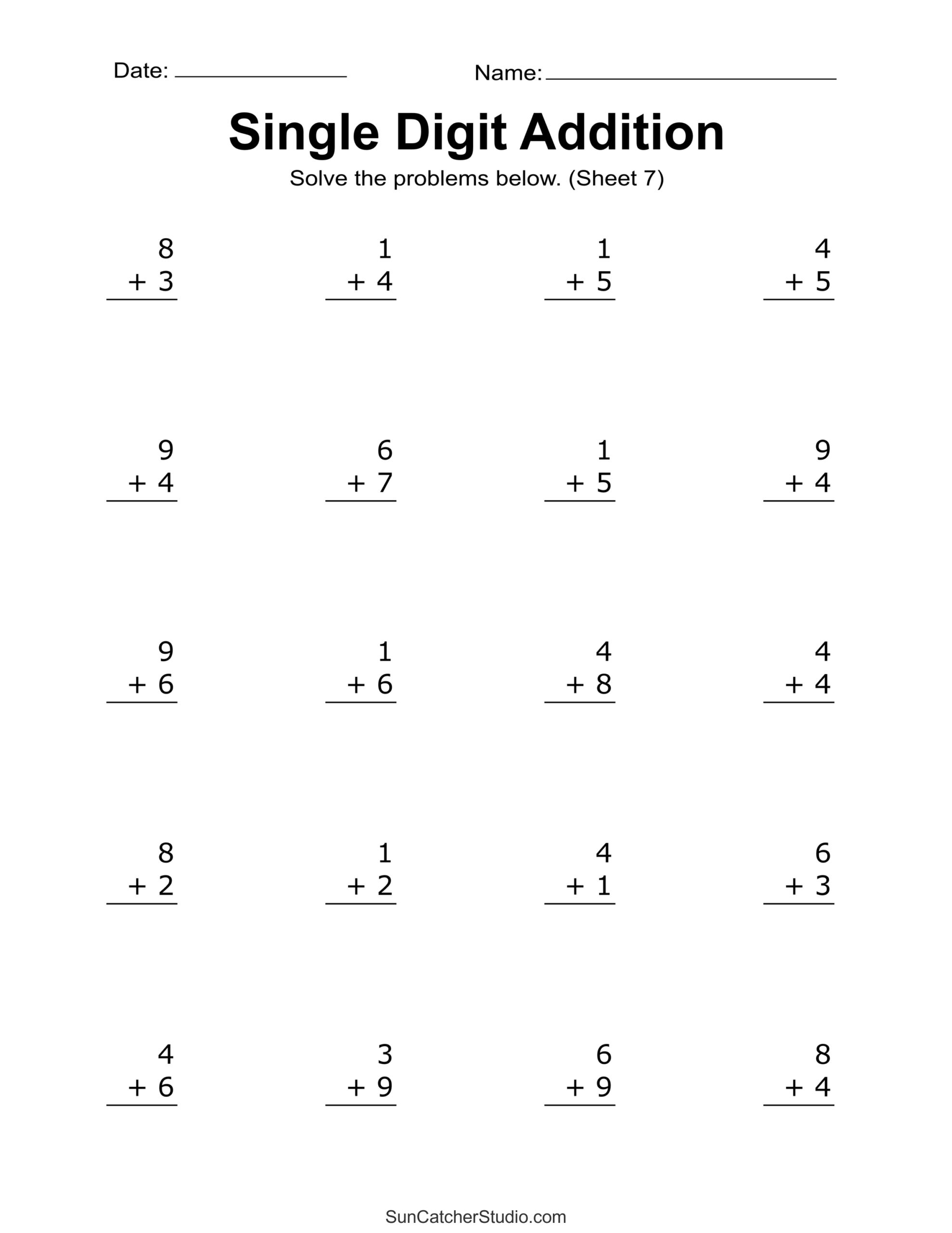 math for kindergarten worksheets addition