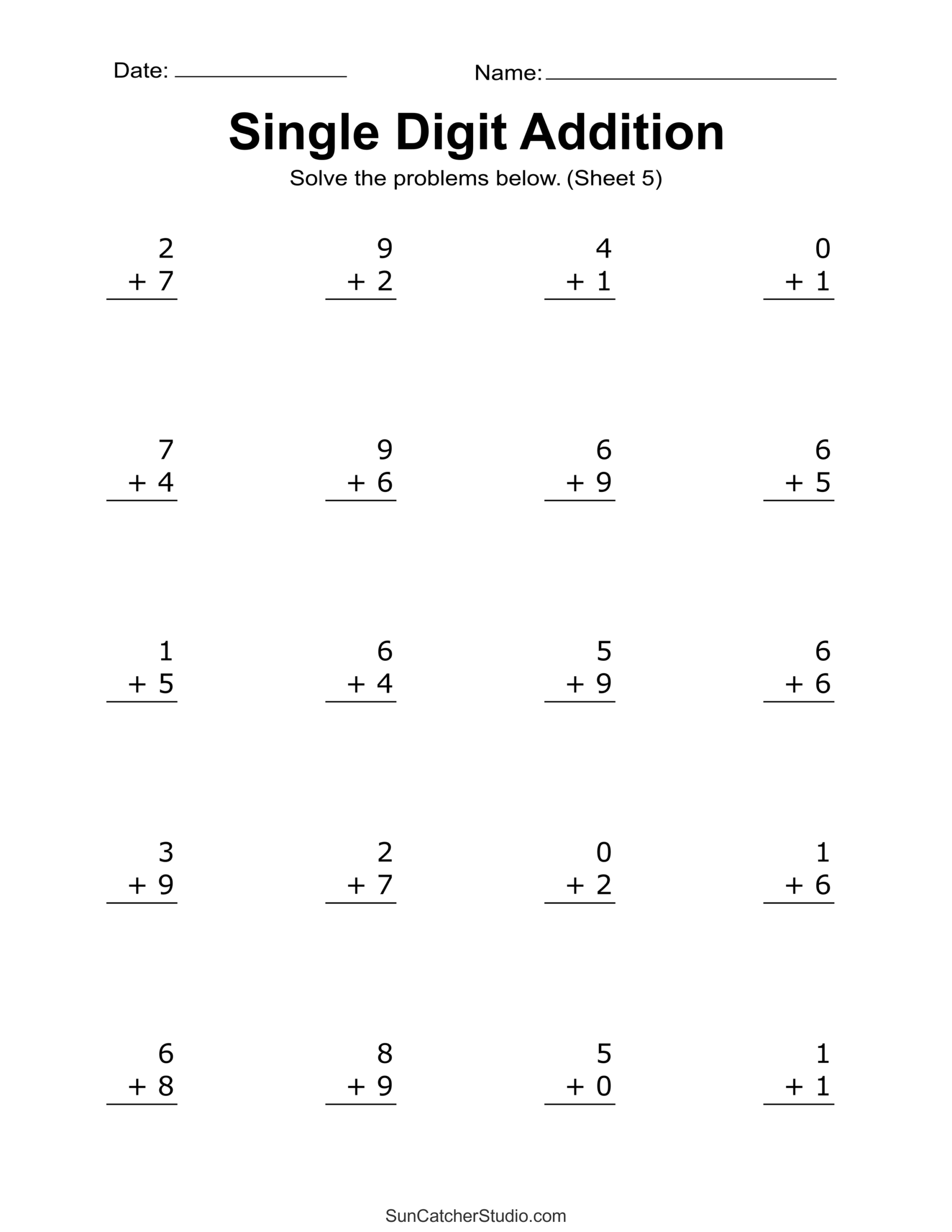 Addition Worksheets Free Printable Easy Math Problems Free Printables Monograms Design Tools Patterns DIY Projects Addition Worksheets Free Printable Easy Math Problems Free Printables Monograms Design Tools Patterns DIY Projects