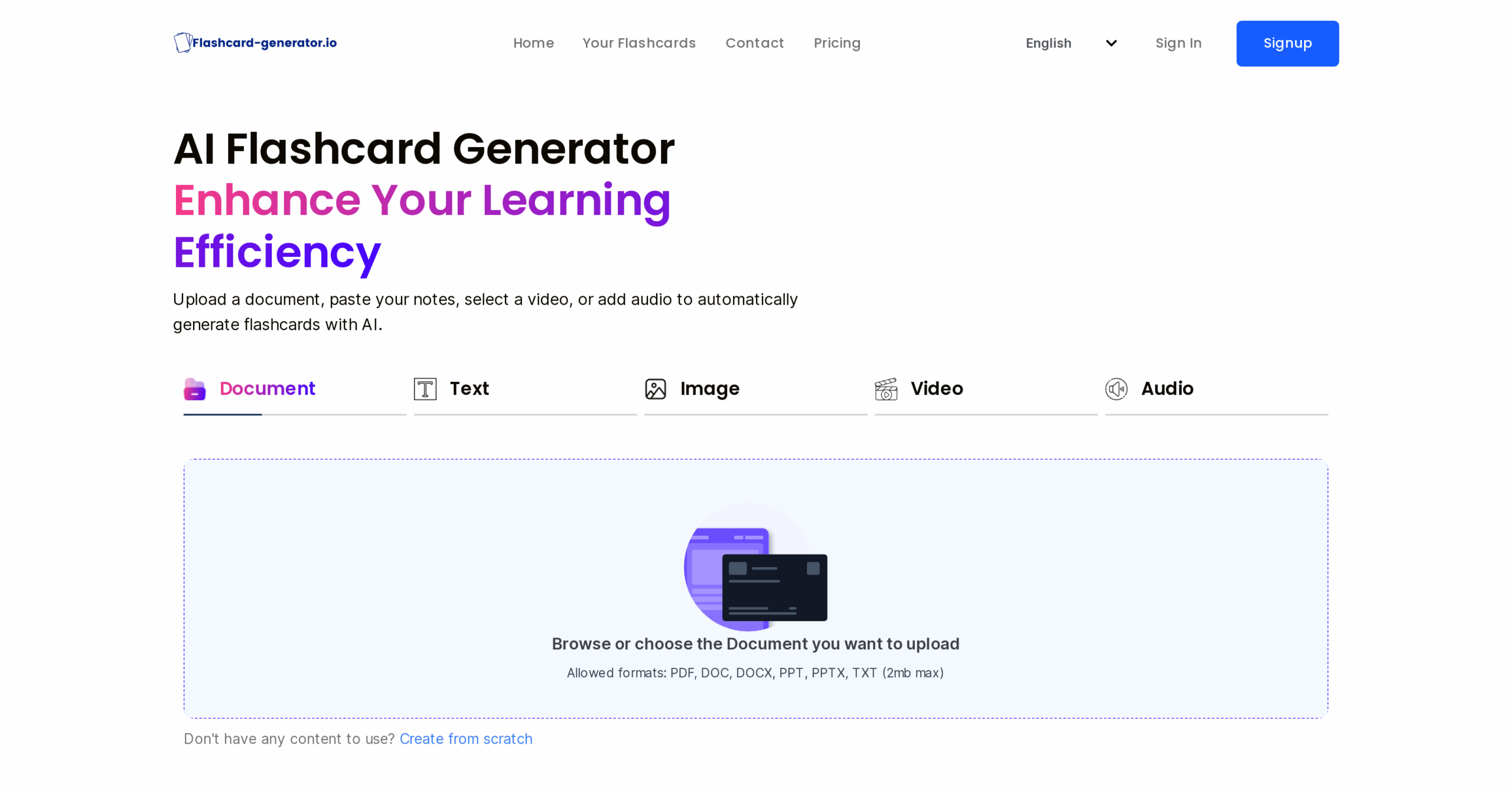 AI Flashcard Generator AI Tool For Flashcards