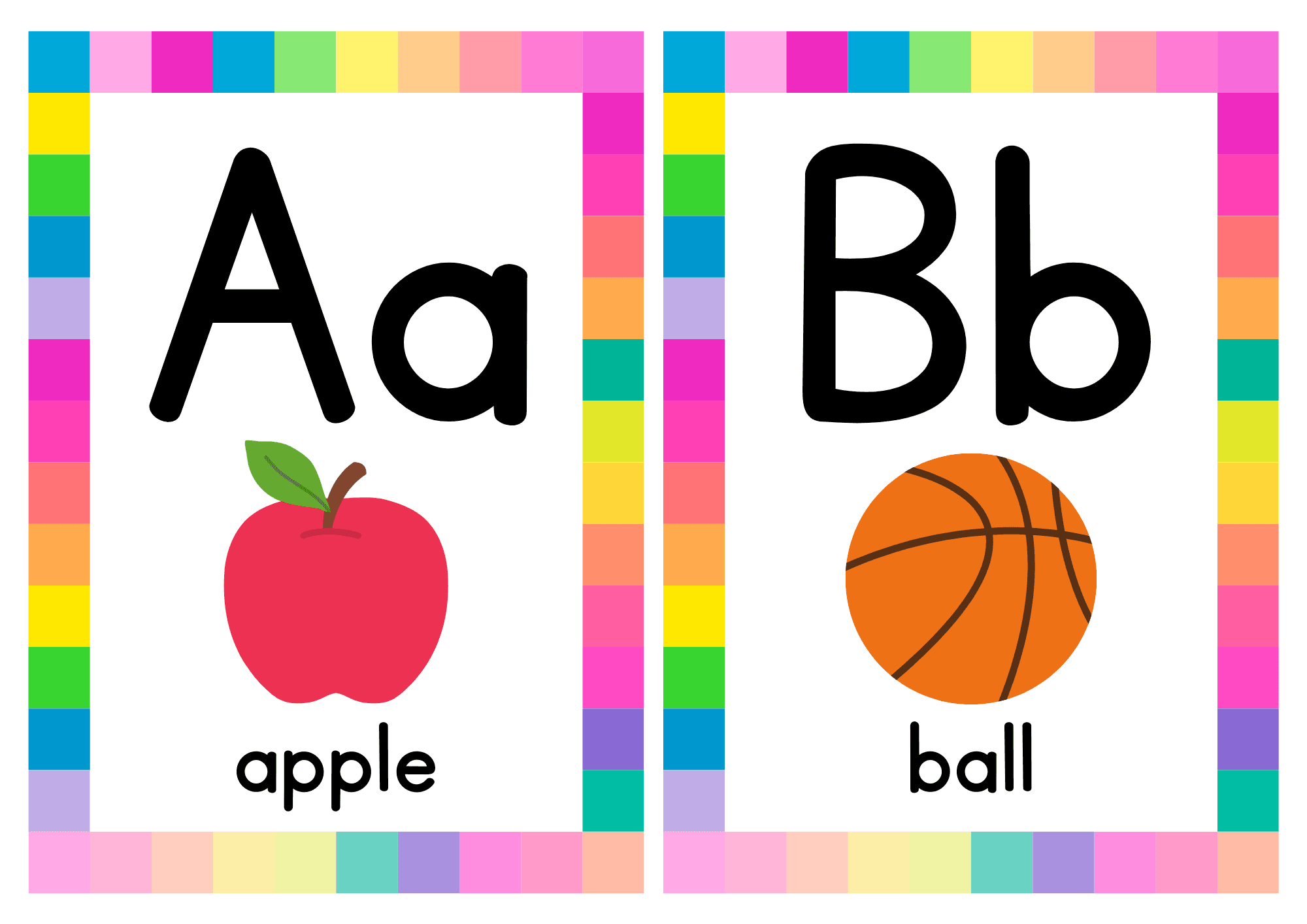 alphabet letters flashcards