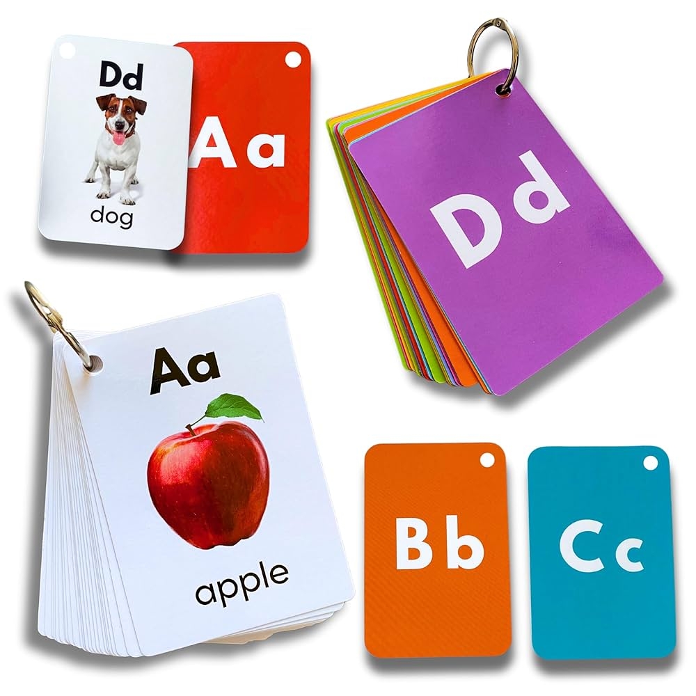 Alphabet Flashcards For Kids Early Learning First Word Cards For Preschool Kids And Toddlers Amazon de Toys