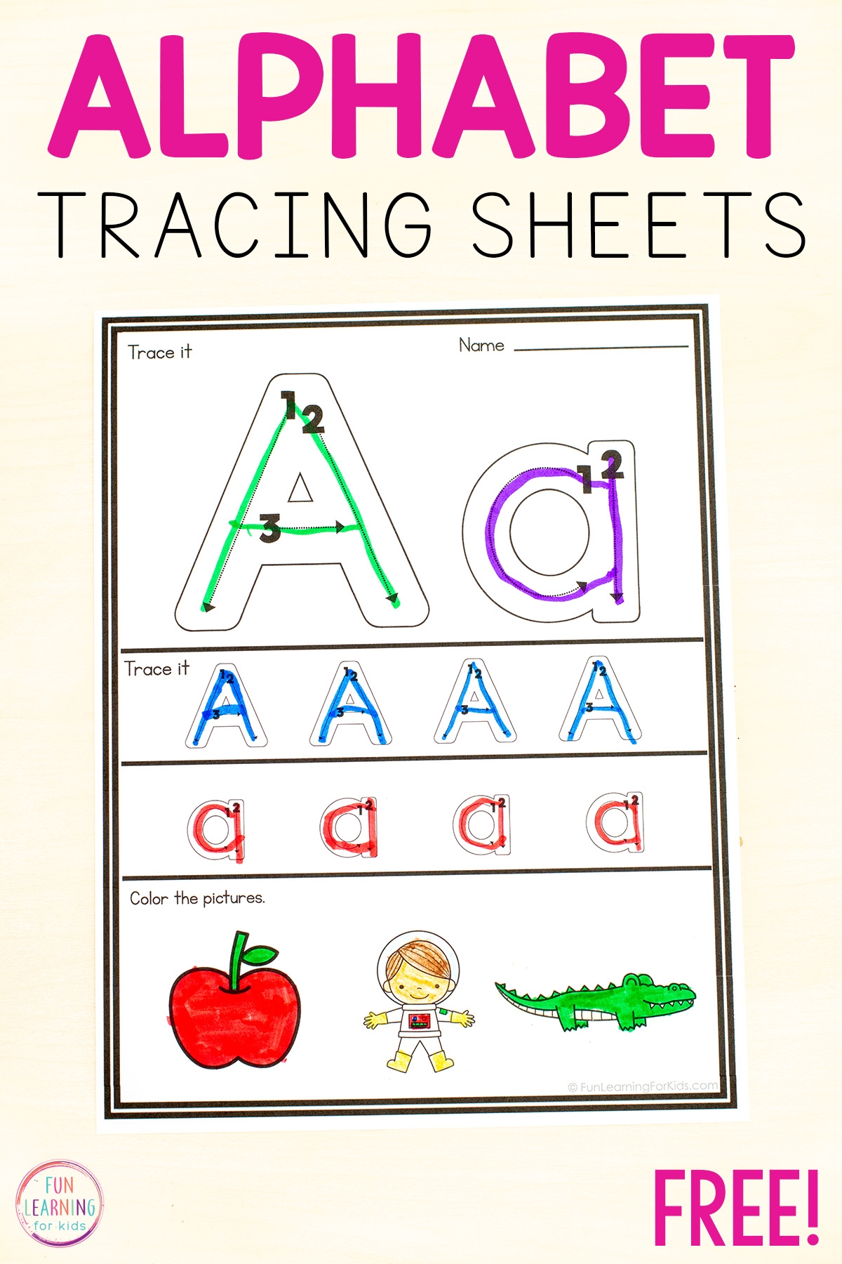 tracing worksheets for kindergarten