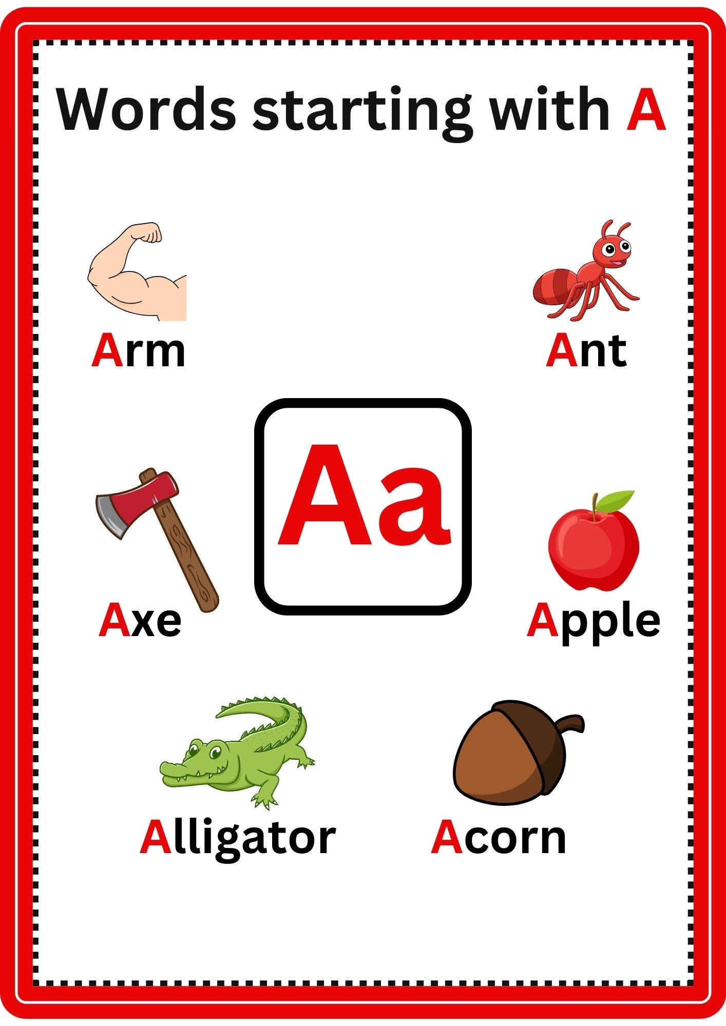 Alphabet Vocabulary Flash Cards Back To School Made By Teachers