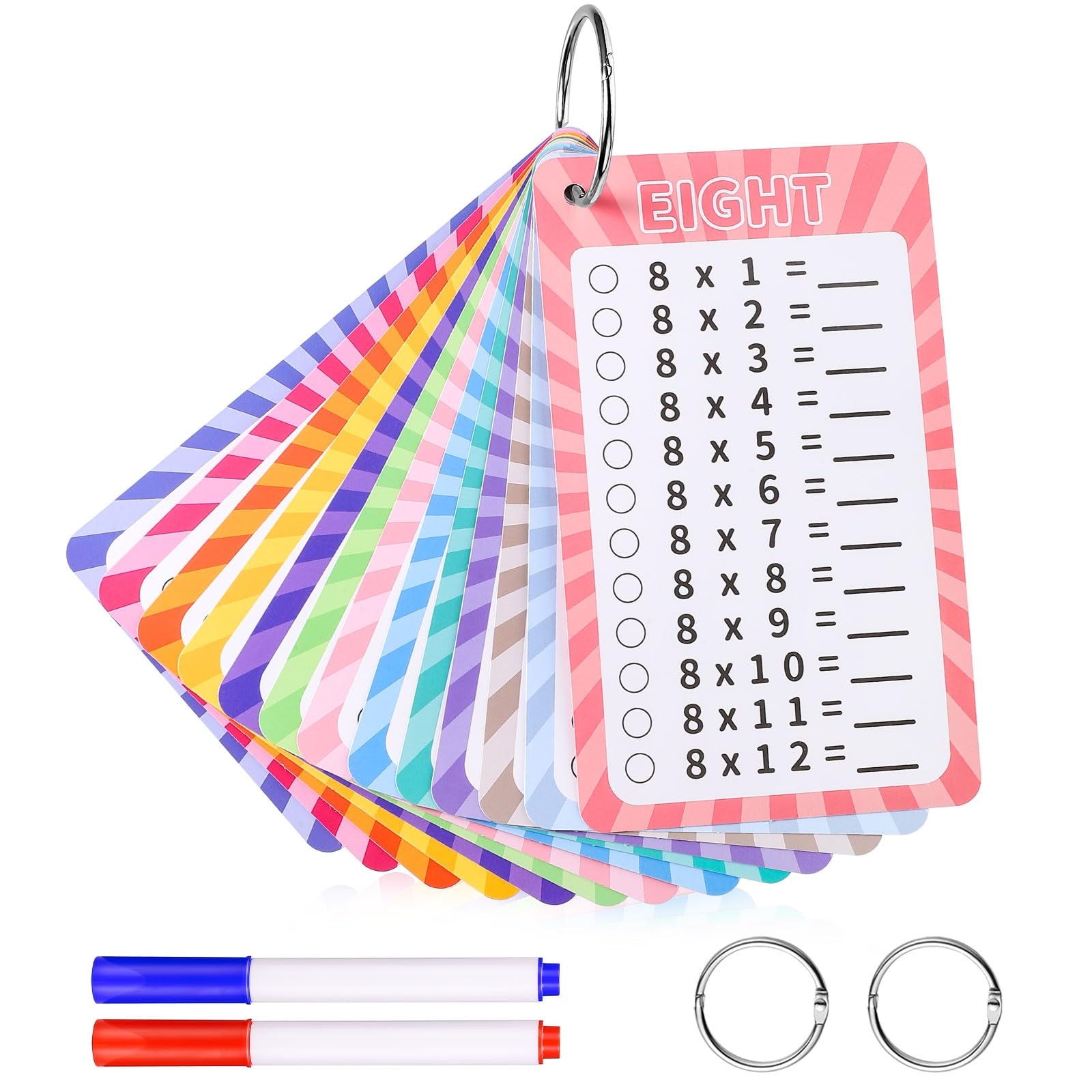 Amazon 13 Pcs Multiplication Flashcards 0 12 Times Table Flash Cards Multiplication Chart Multiplications Game Math Flashcards For 1st To 3rd Grades Toys Games