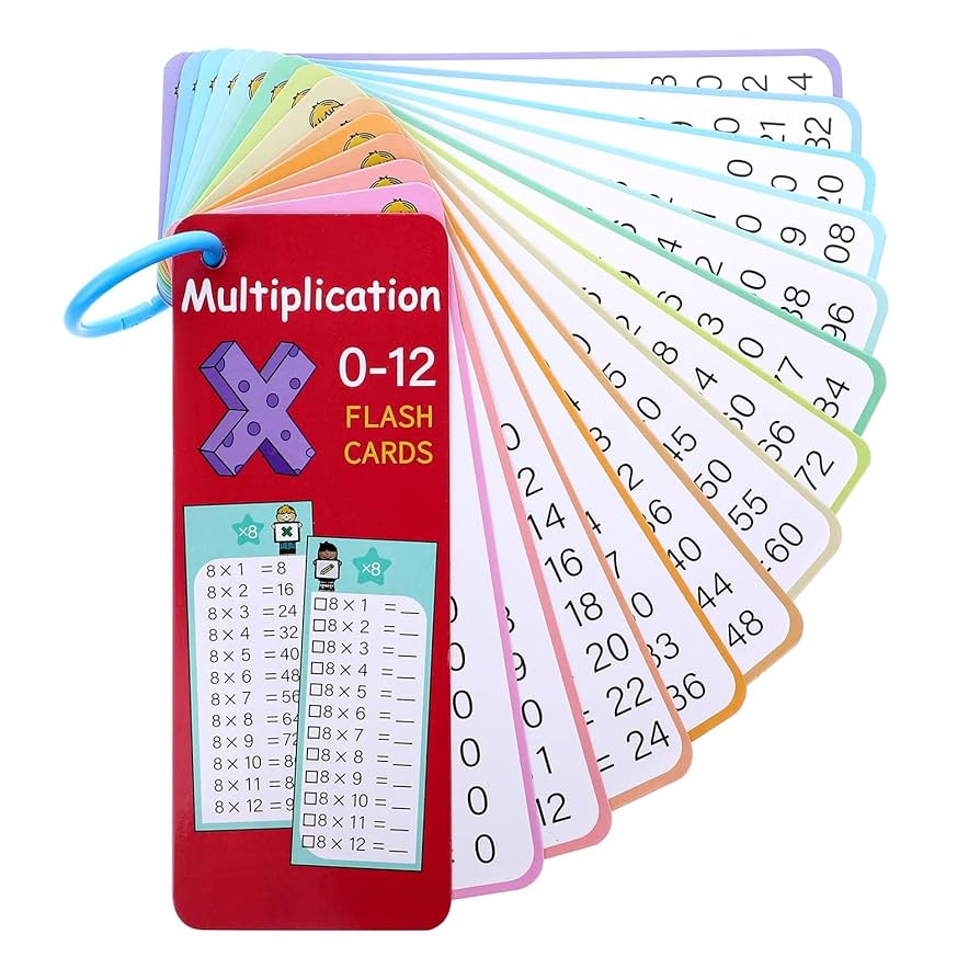 Amazon 14pcs Multiplication Flashcards Math Flashcards 0 12 Times Table Flash Cards Math Flash Cards For 1st To 3rd Grades Multiplication Game Math Learning Aids Toys Games