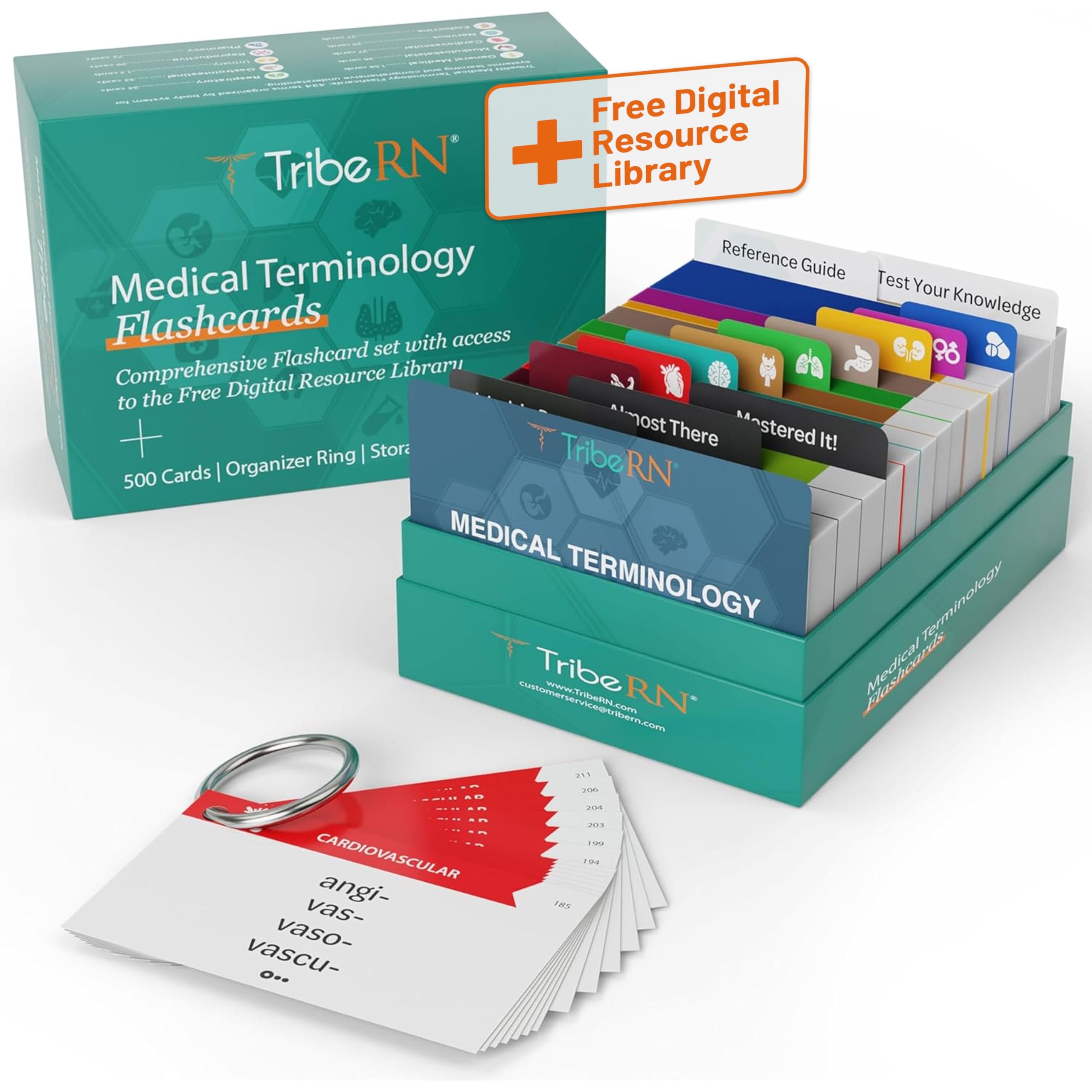 Amazon 500 Double Sided Professional Terminology Flashcards For Nursing And Medical Students Includes Easy To Use Color Coded Study Tool With Sorting Ring And Access To Complementary Resource Library Toys Games