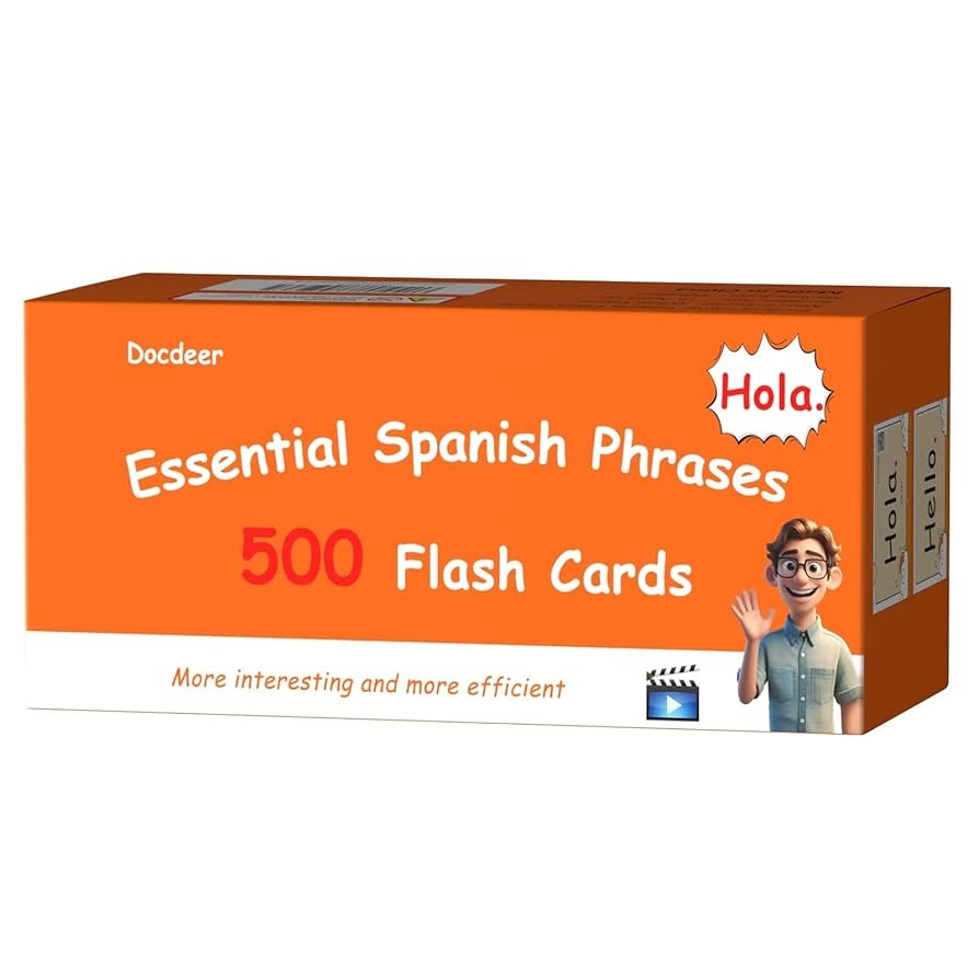 Amazon 500 Spanish Phrases Flash Cards Flashcards For Adults Beginners Learn Spanish Phrases For Beginners Toys Games