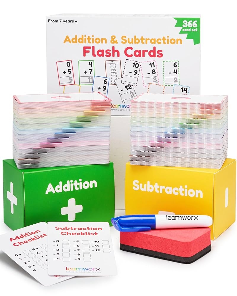 Amazon Addition And Subtraction Flash Cards 1st Grade 366 Math Flash Cards 2nd Grade 3rd Subtraction Addition Math Facts 0 12 For Kids Ages 4 5 6 7 Family Bulk Flashcards Toys Games