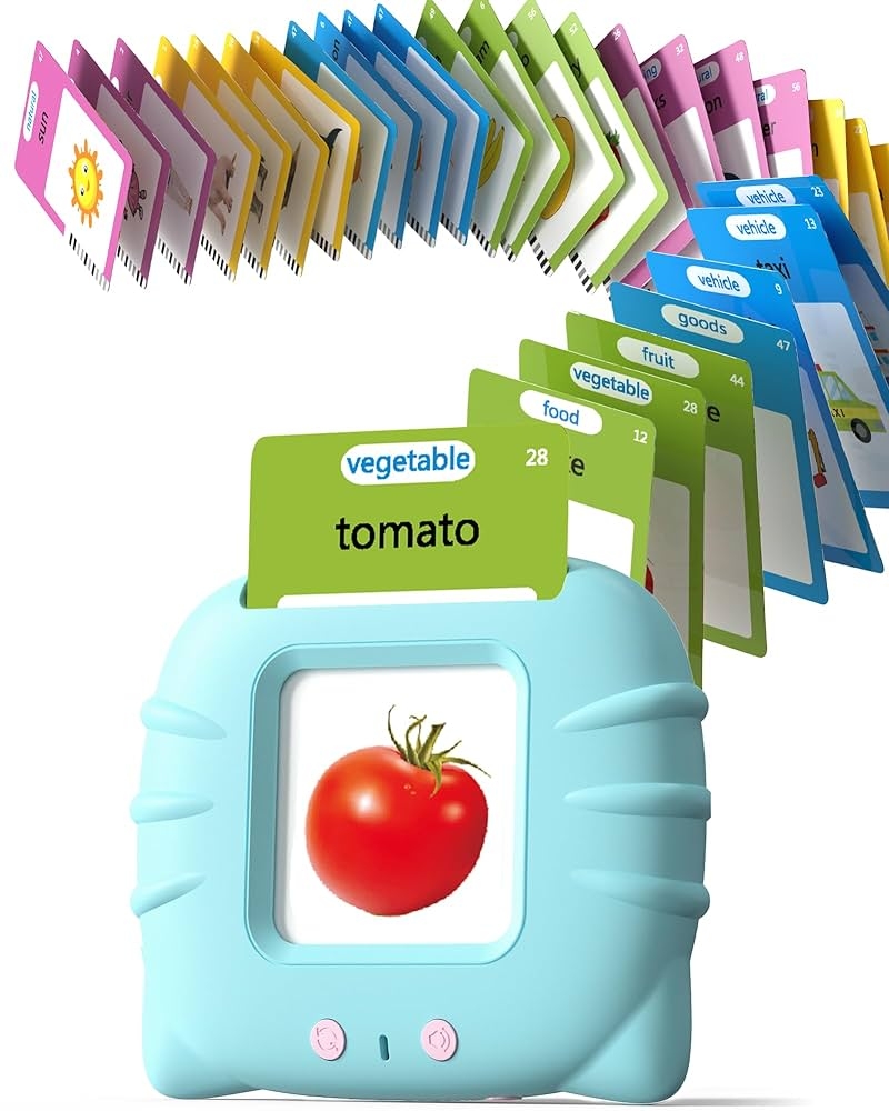Amazon Airbition Talking Flash Cards For Toddlers 1 2 3 4 Year Olds Montessori Language Learning With 224 Words Pocket Speech Therapy And Autism Playthings Children s Sensory Educational Device Toys Games