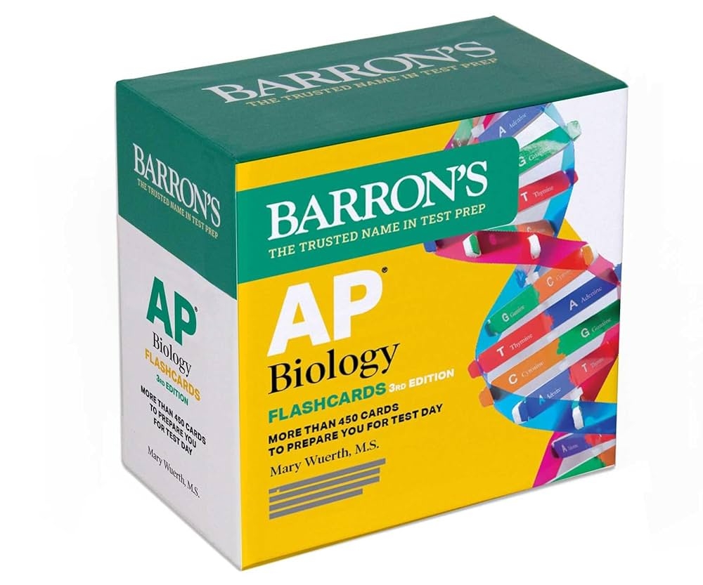Amazon AP Biology Flashcards Third Edition Up to Date Review Barron s AP Prep 9798349700415 Barron s Educational Series Wuerth M S Mary Books