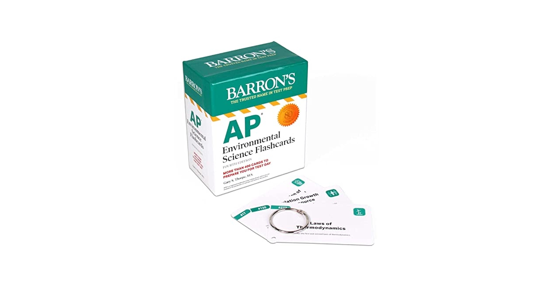 Amazon AP Environmental Science Flashcards Fourth Edition Up to Date Review Sorting Ring For Custom Study Barron s AP Prep 9781506267050 Barron s Educational Series Thorpe M S Gary S Libros