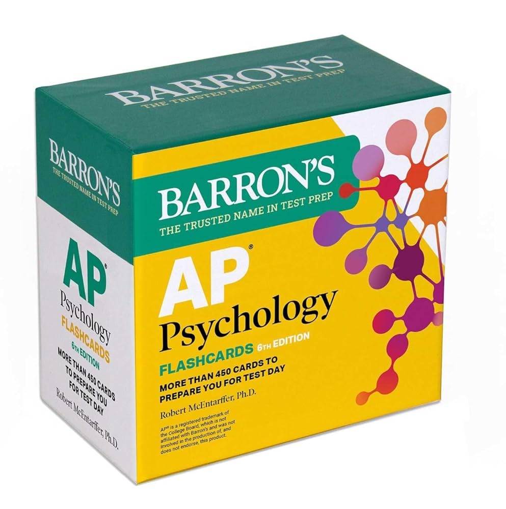 Amazon AP Psychology Flashcards Sixth Edition Up to Date Review Barron s AP Prep 9781506298276 Barron s Educational Series McEntarffer Ph D Robert Books