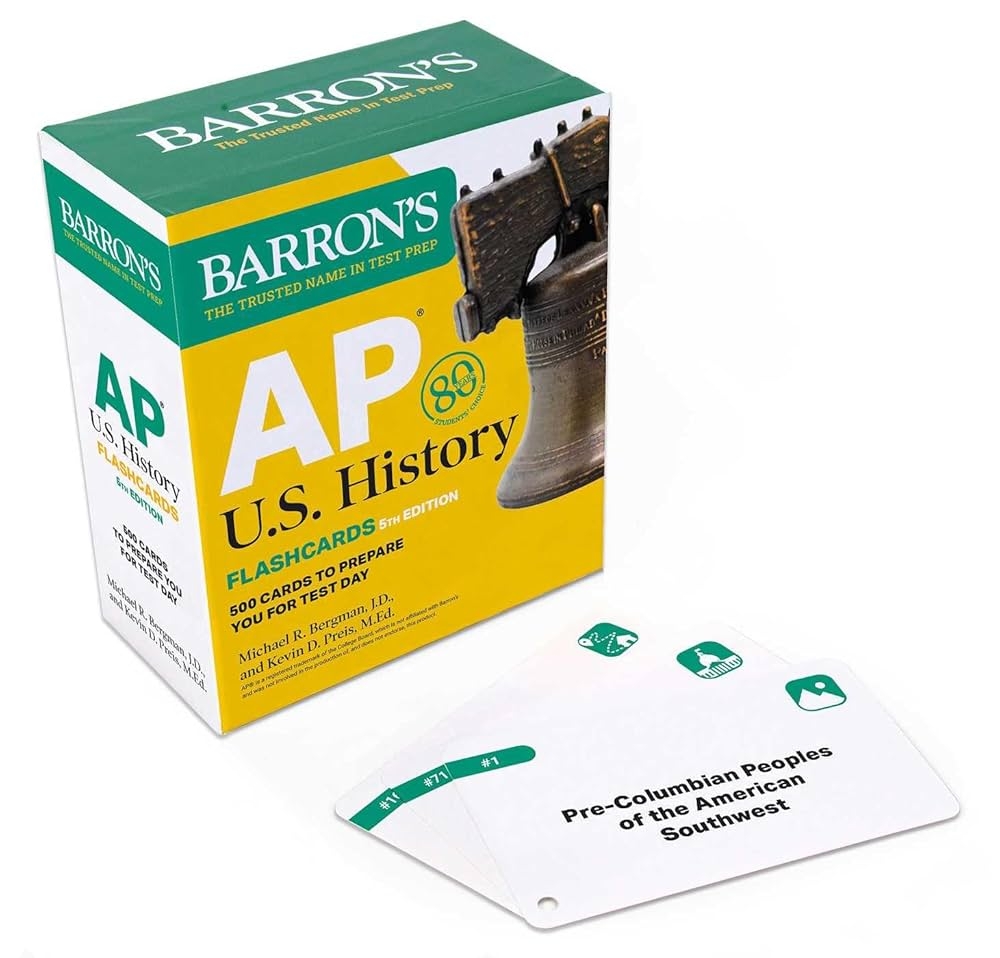 Amazon AP U S History Flashcards Fifth Edition Up to Date Review Sorting Ring For Custom Study Barron s AP Prep 9781506288161 Bergman J D Michael R Preis Ed M Kevin D Books