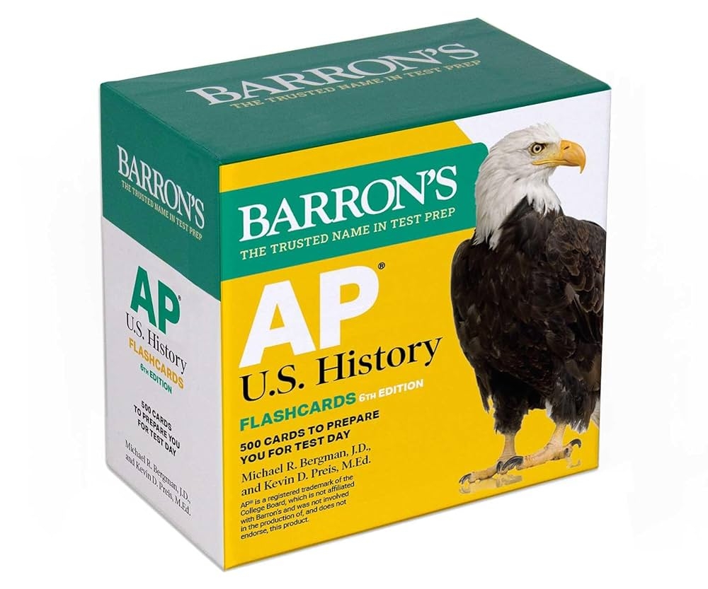 Amazon AP U S History Flashcards Sixth Edition Up to Date Review Barron s AP Prep 9781506296074 Barron s Educational Series Bergman J D Michael R Preis Ed M Kevin D Books