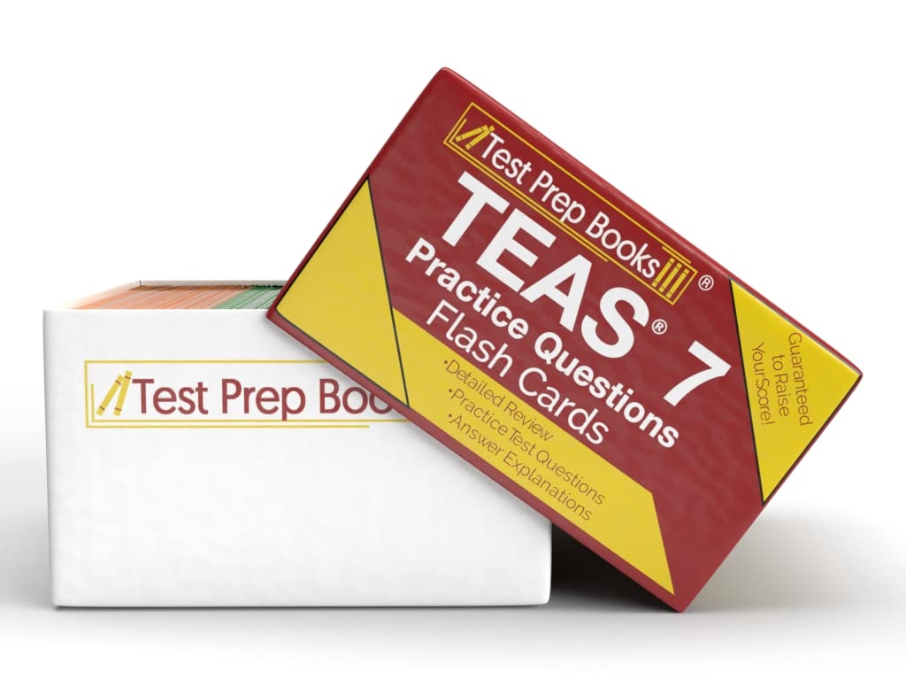 Amazon ATI TEAS 7 Practice Question Study Cards ATI TEAS Test Prep For The Nursing Entrance Exam Full Color Cards Test Prep Books Toys Games