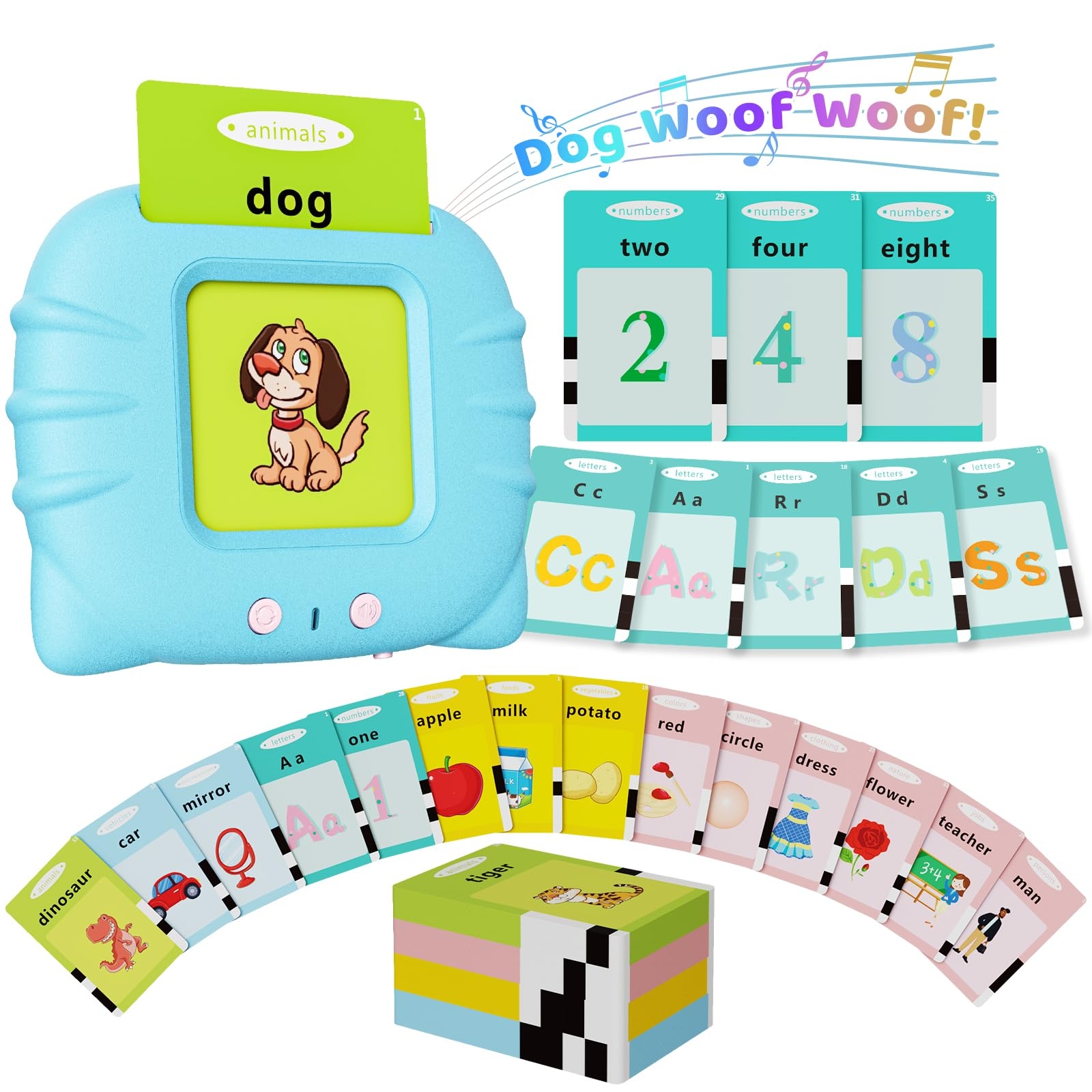 Amazon Aullsaty Toddler Toys Talking Flash Cards For 1 2 3 4 5 6 Year Old Boys And Girls Autism Sensory Toys For Autistic Children Learning Educational Montessori Speech Therapy 248 Sight
