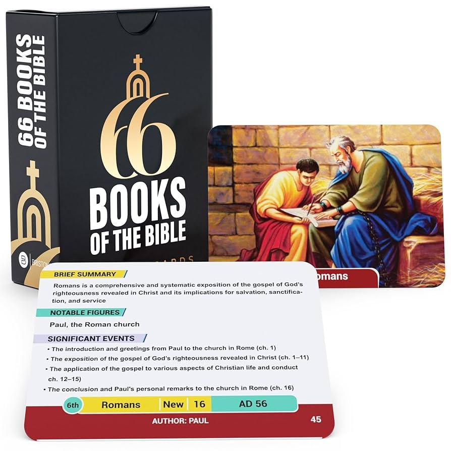 Amazon Briston 66 Books Of The Bible Flash Cards Detailed Overview Of Each Book Summary Figures Events Testament Chapters More Essential Resource For Bible Study Teaching Deep Understanding 