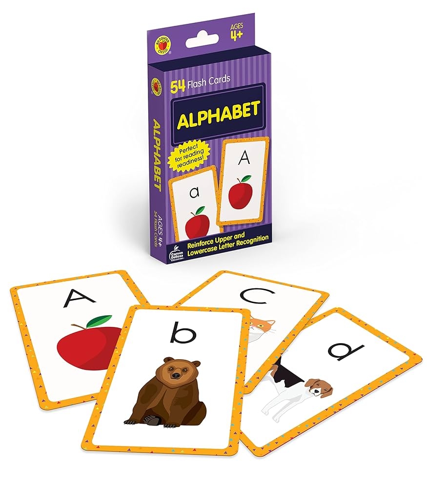 Amazon Carson Dellosa 54 Alphabet Flash Cards Abc Letter Recognition Flashcards For Toddlers 3 5 Years Preschool And Kindergarten Learning Activities And Phonics Games 2015769646794 Brighter Child Books