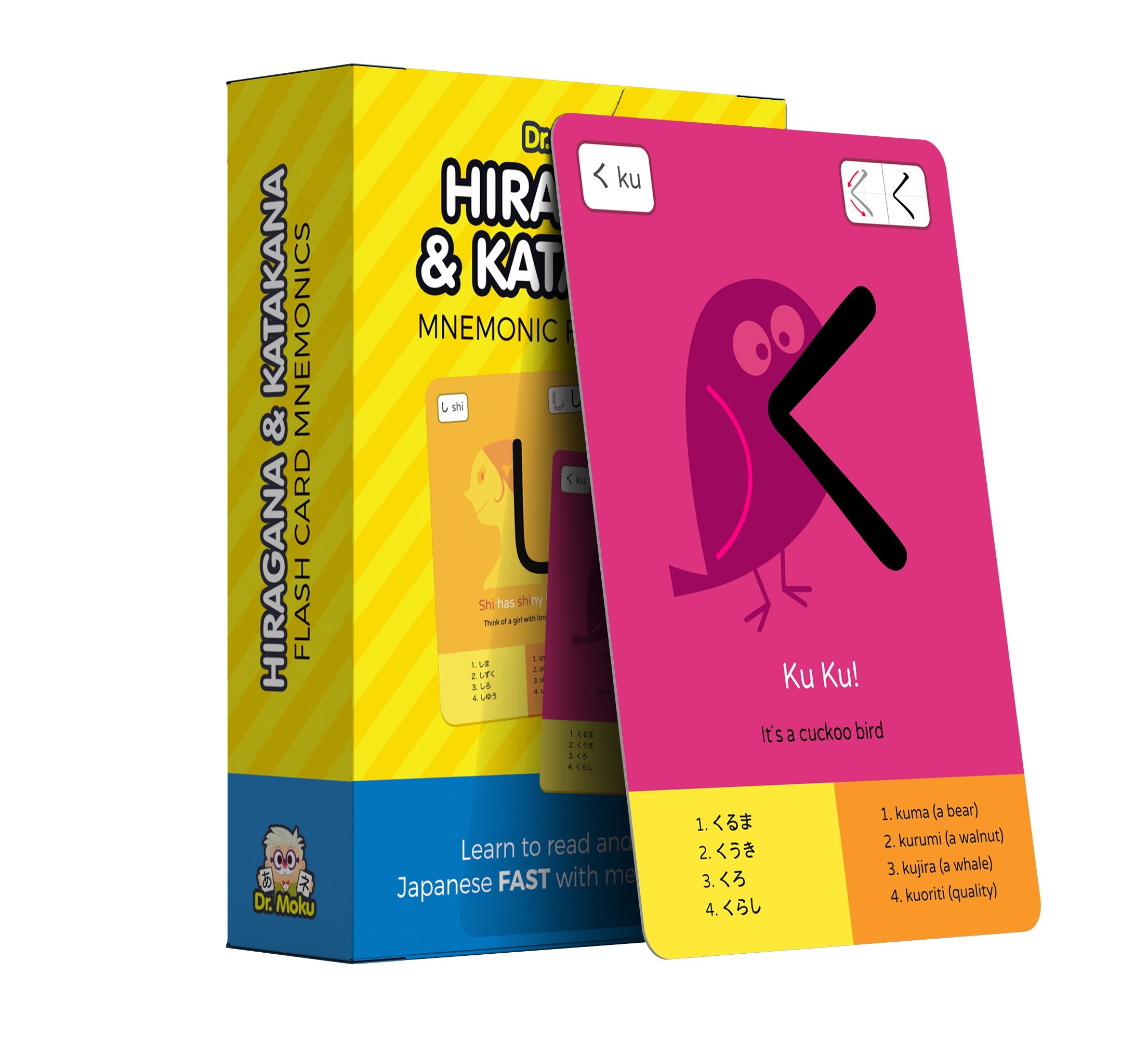 Amazon Dr Moku Hiragana Katakana Flash Cards Learn The Japanese Alphabet For Beginners Toys Games