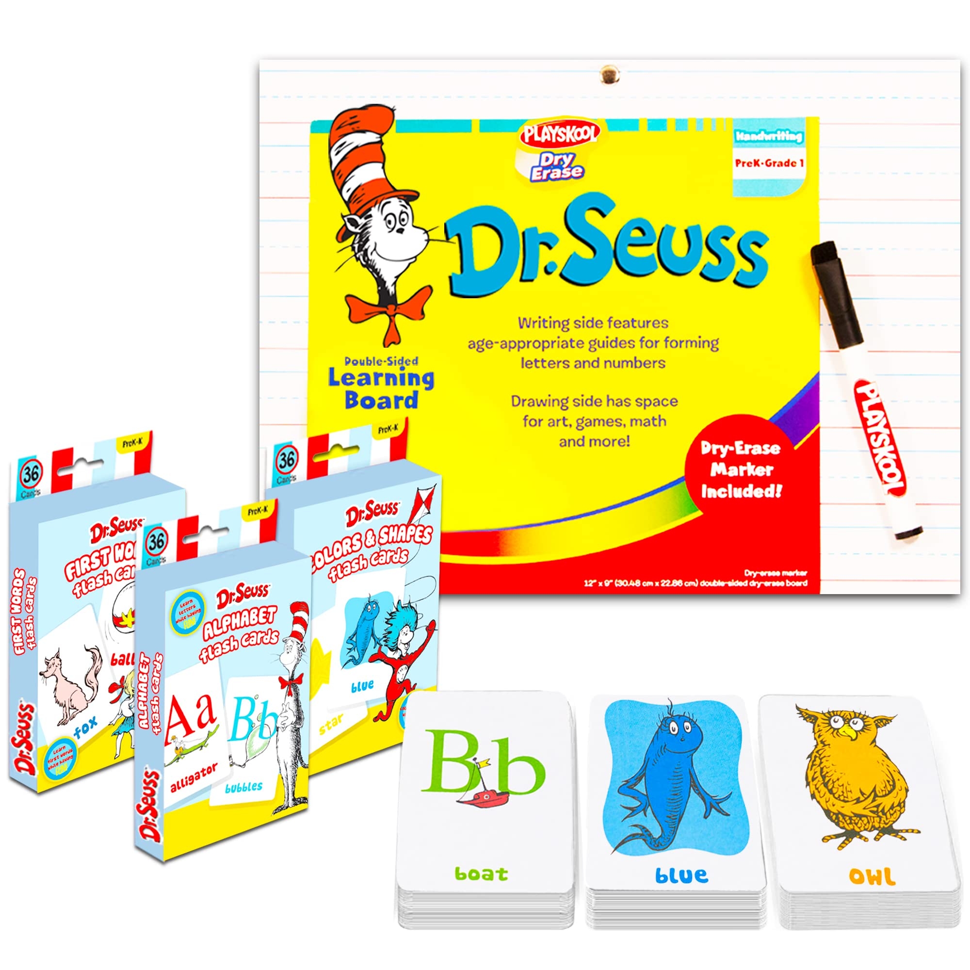 Amazon Dr Seuss Flash Cards Super Set Toddler Kids 108 Flashcards 3 Packs With White Board Dr Seuss ABC Flash Cards Numbers Flash Cards Colors And Shapes First Words With Stickers