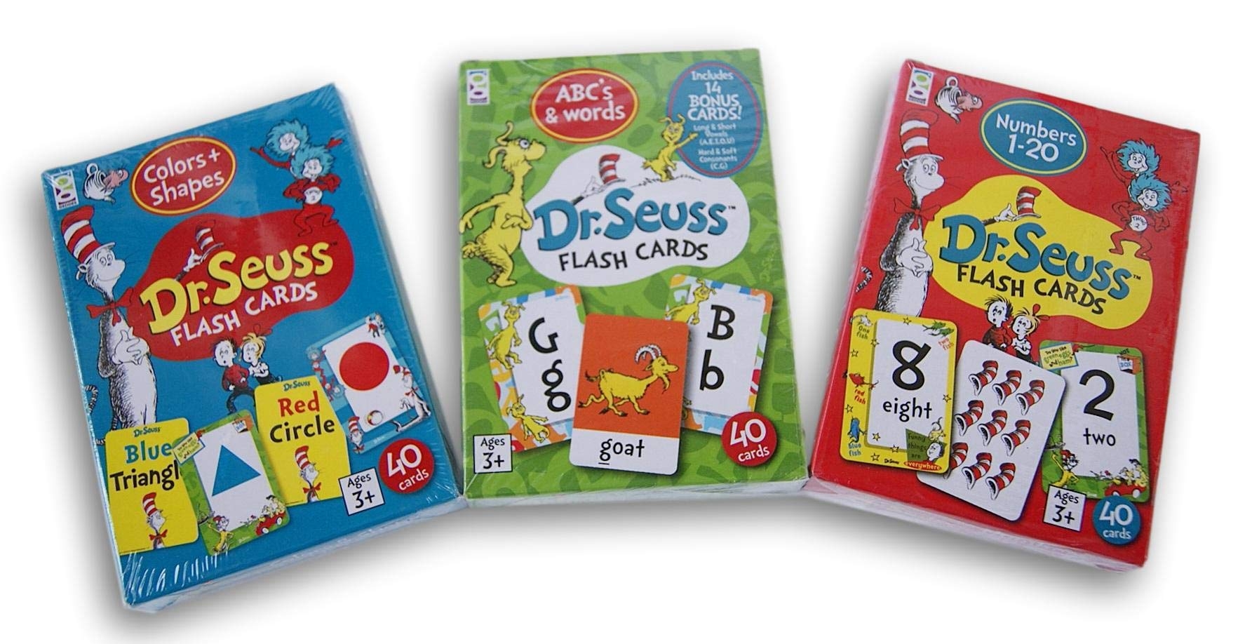 Amazon Dr Seuss Learning Flash Card Set ABCs Words Colors Shapes And Numbers Toys Games