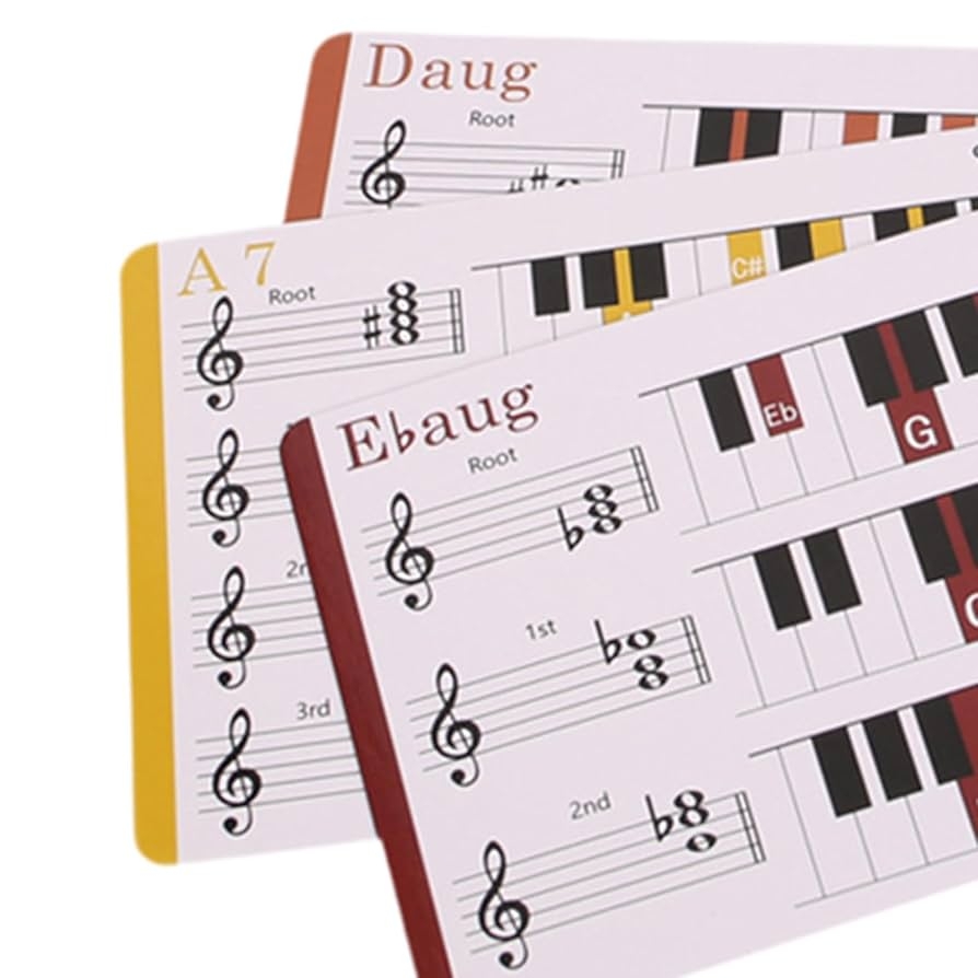 Amazon Generic Piano Chord Flashcards Educational Flashcards Teacher Or Home Study Learning Tool For Piano Players Adults Kids Beginner Music Students Toys Games