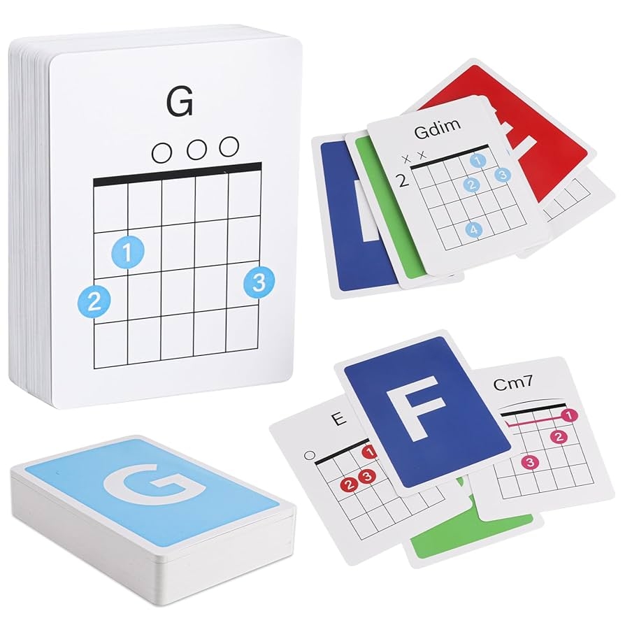 Amazon Guitar Chords Flash Cards 56 Guitar Chord Flash Cards Deck Guitar Notes Flash Card Perfect Guitar Learning Tool Guitar Practice Guitar Fretboard Training Tool Musical Instruments
