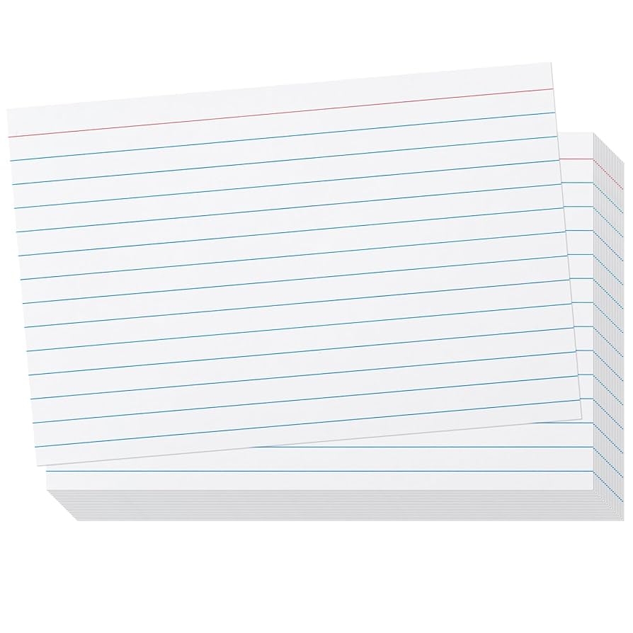 Amazon Heavy Weight Index Cards 4x6 Ruled Goefun 240GSM 90LB 100 Pack White Lined Note Cards 4 X 6 Flashcards For Studying Note Taking And To Do List Office Products