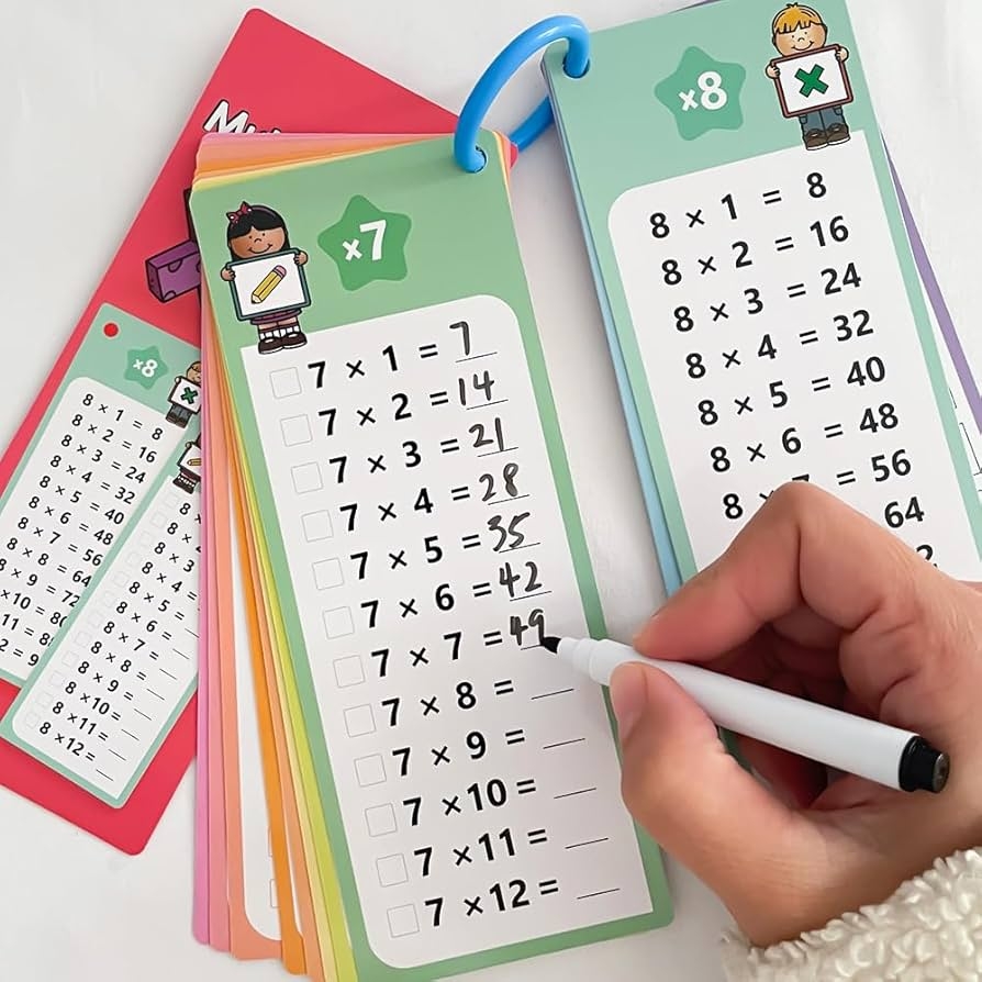 Amazon Lachilly Multiplication Flash Cards 0 12 With 2 Dry Erase Pens Educational Times Table Flashcards For Kids Self Check Classroom Home Learning Aids Elementary School Teacher Teaching Aids 15 Cards Office Products