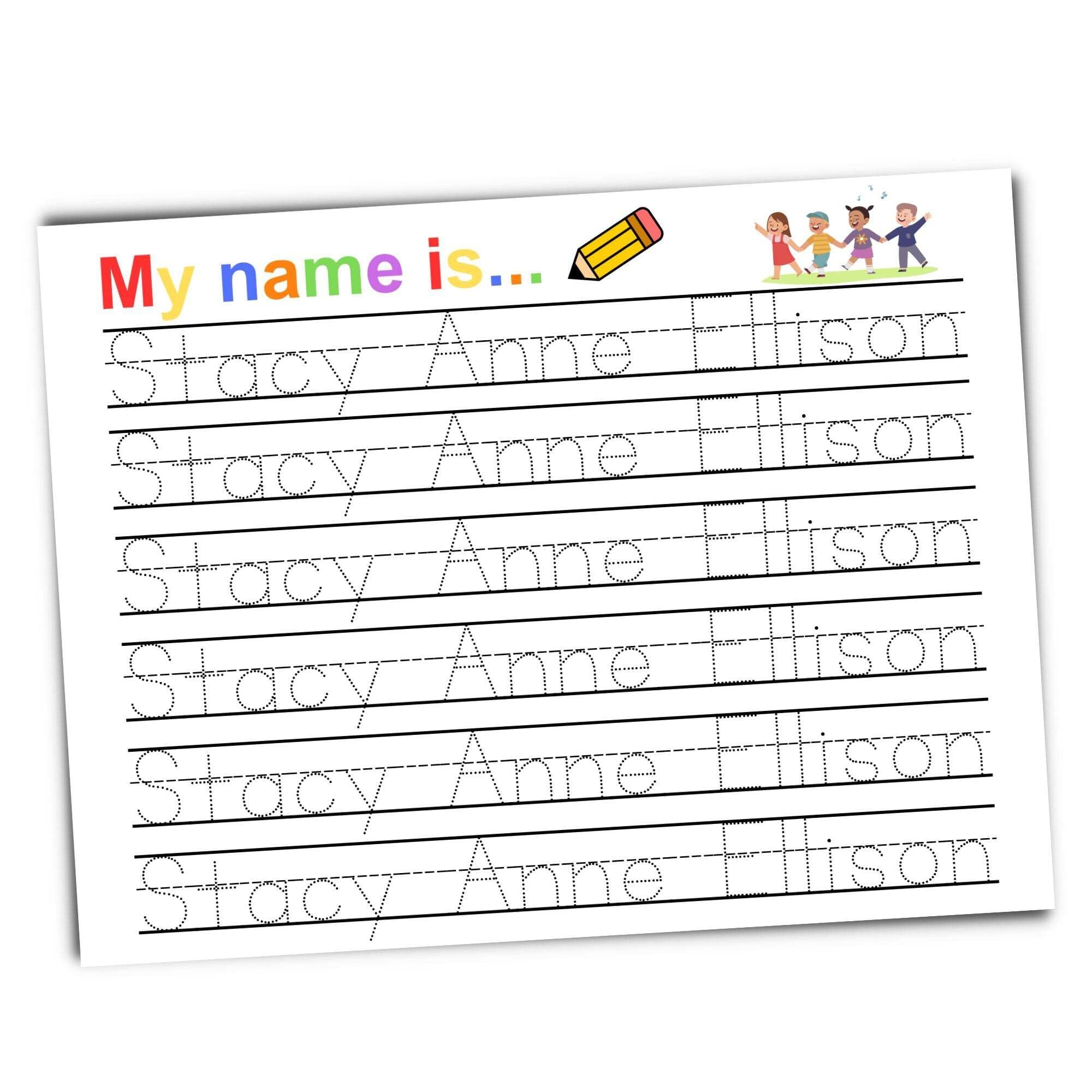 tracing name worksheets