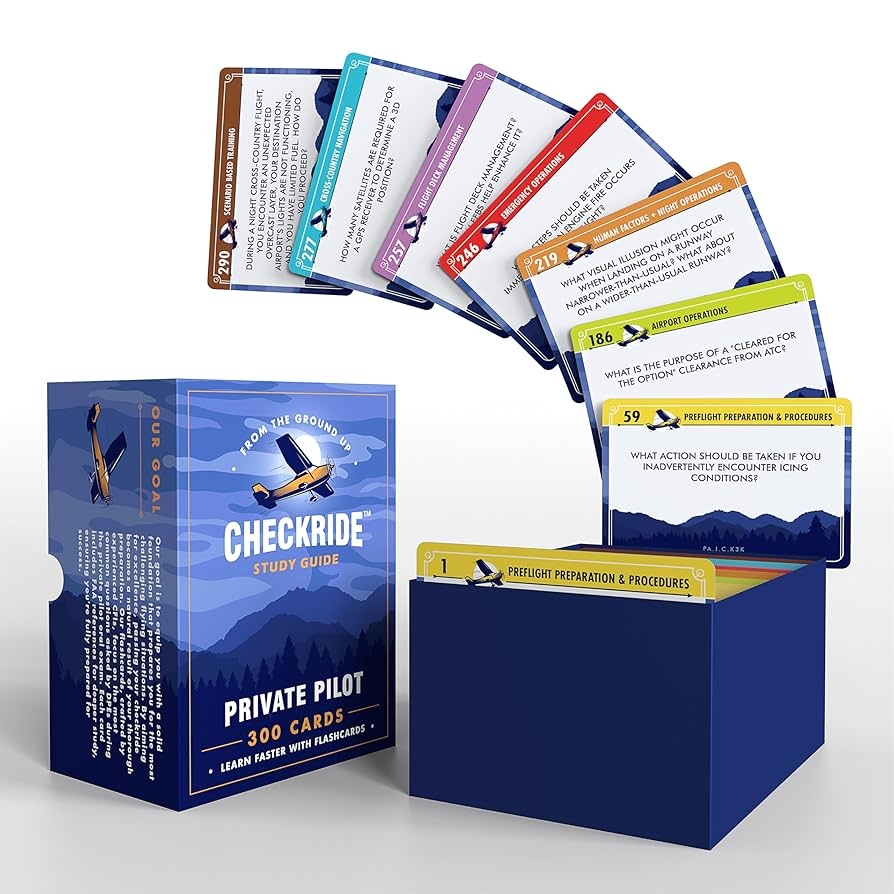 Amazon Private Pilot VFR Oral Exam Flashcards By Checkride Study Guide 300 Flashcards Covering All Topics Developed By CFIs Private Pilot Oral Exam Guide Toys Games