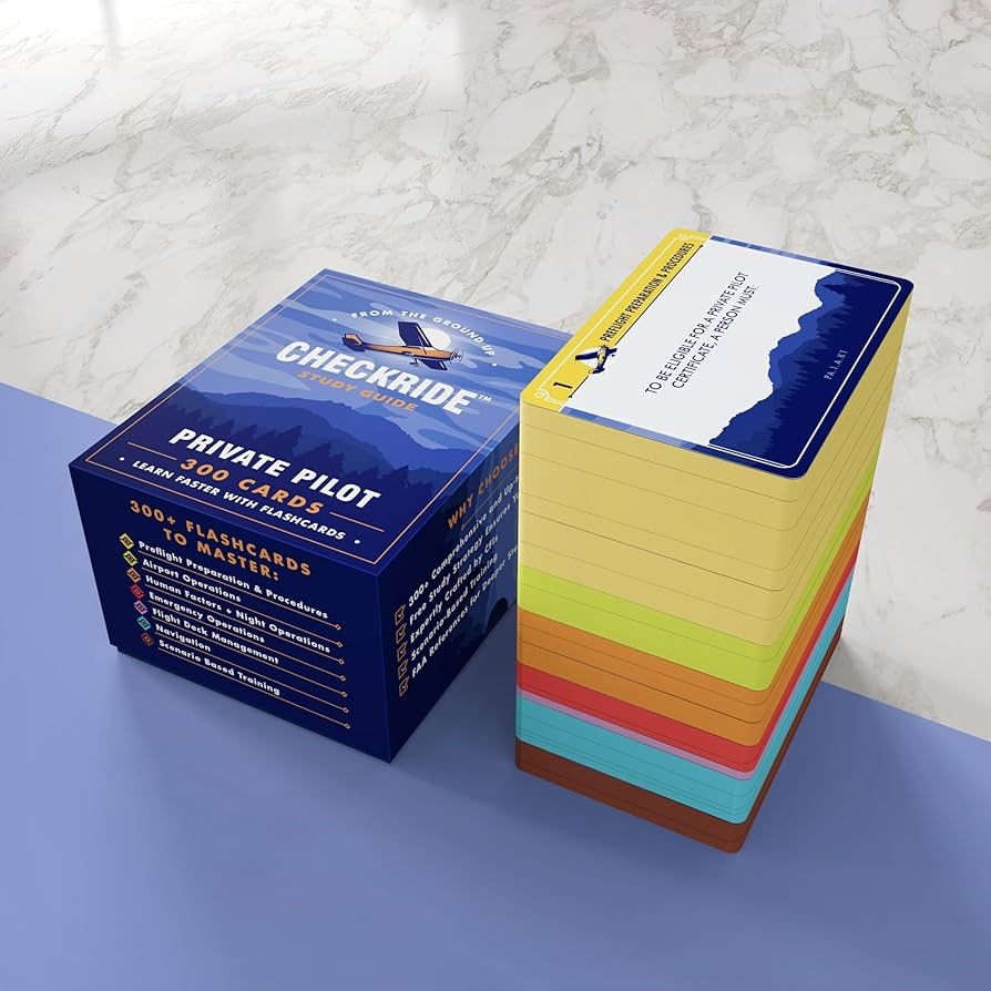 Amazon Private Pilot VFR Oral Exam Flashcards By Checkride Study Guide 300 Flashcards Covering All Topics Developed By CFIs Private Pilot Oral Exam Guide Toys Games