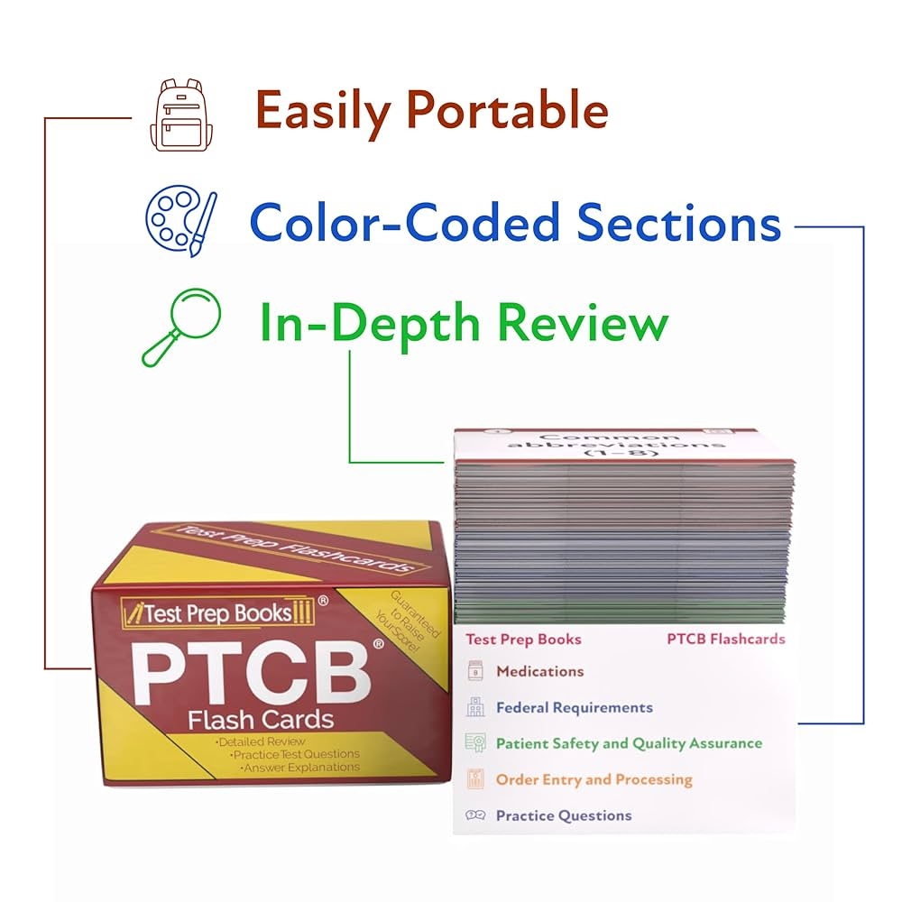 Amazon PTCB Exam Study Cards PTCB Exam Prep 2025 2026 With Practice Test Questions For The Pharmacy Technician Certification Exam 3rd Edition 9781628456738 Test Prep Books Books