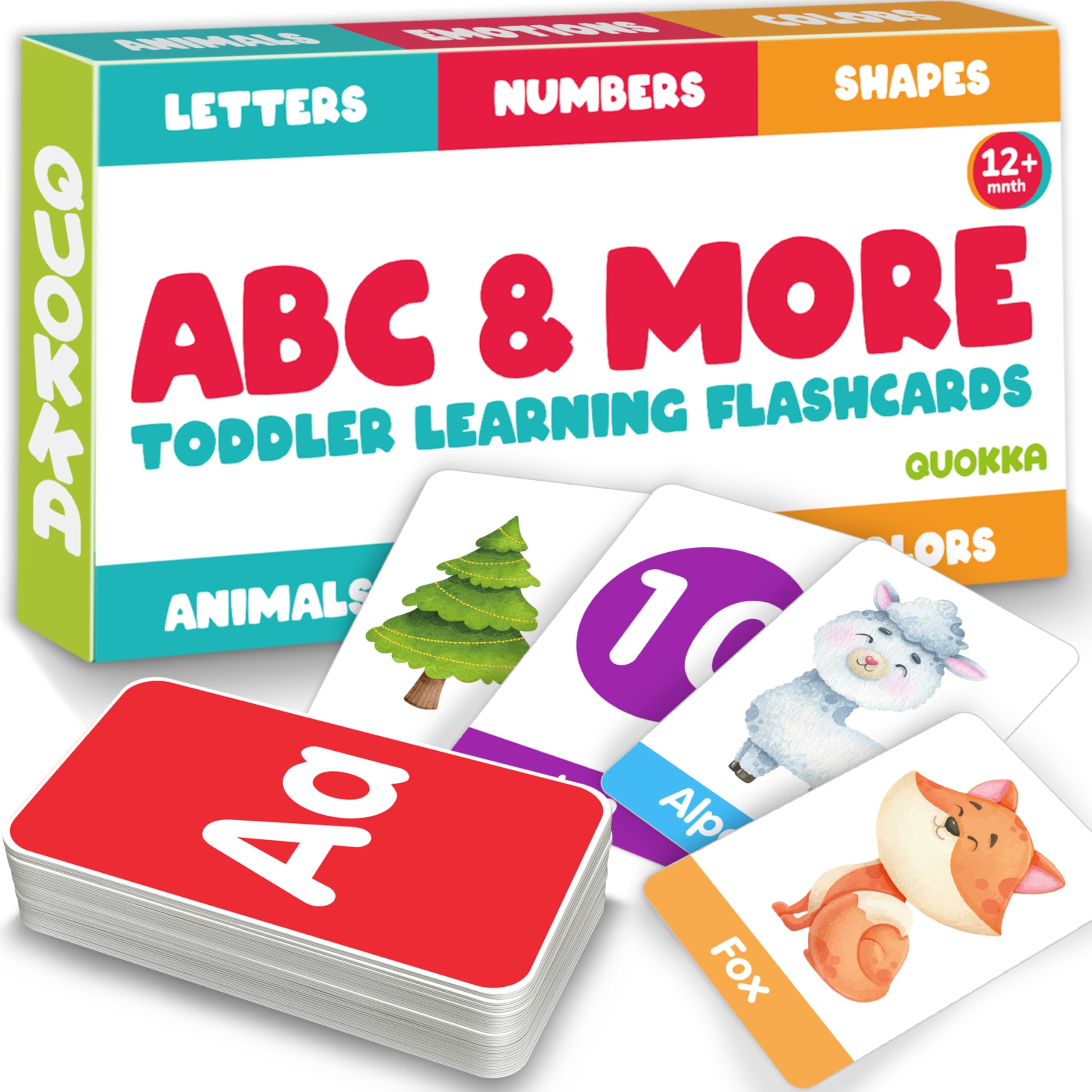 Amazon QUOKKA ABC Learning Flash Cards For Toddlers 2 4 Years Old 60 Flashcards Toy For Kids Ages 1 3 5 Alphabet Numbers Colors Letters Animals Learn Activities First Words Educational Game Toys Games