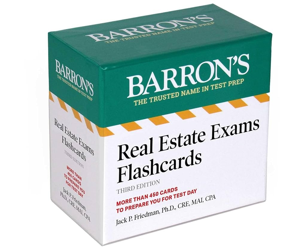 Amazon Real Estate Exams Flashcards Third Edition Up to Date Review Barron s Test Prep 9781506298399 Barron s Educational Series Friedman Ph D Jack P Books