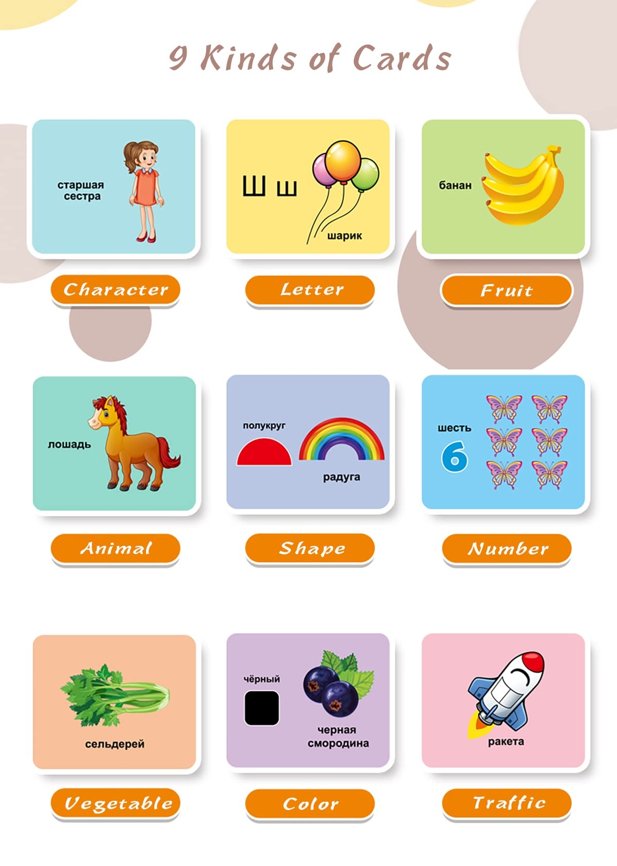 Amazon Russian Flash Cards 60 PCS Russian Alphabet Toys For Kids Learn Russian Language Vocabulary Words And Pronounce Basic Russian Books For Beginners Gifts For Kids Toys Games