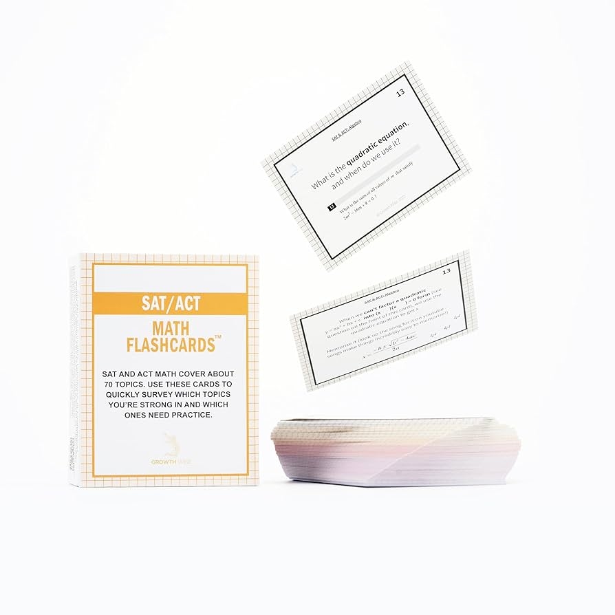 Amazon SAT ACT Math Flash Cards By Growth Wise Growth Wise Toys Games