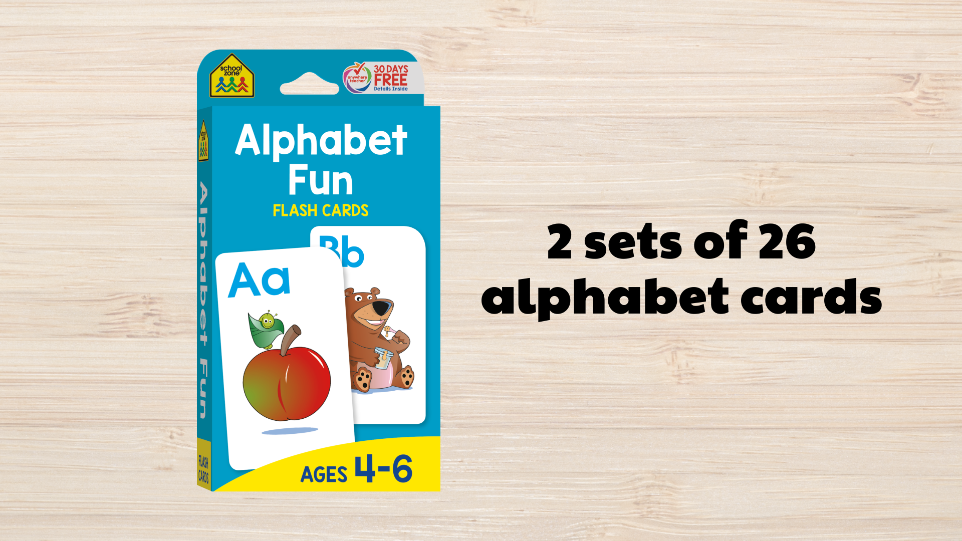 Amazon School Zone Alphabet Fun Flash Cards 56 Cards Preschool Kindergarten ABCs Uppercase And Lowercase Letters Spelling Ages 4 To 6 9780887434723 School Zone Joan Hoffman Books