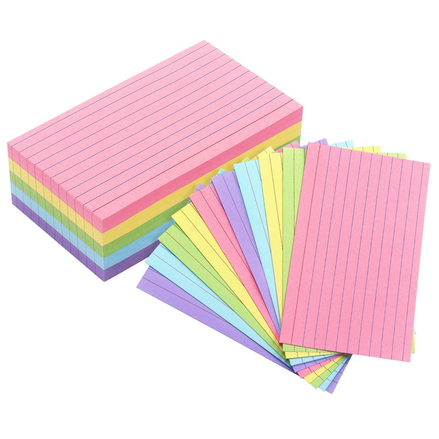 Amazon Tamaki Colored Index Cards 3 X 5 Flash Cards Ruled Note Cards For School 200 Count Home And Office Flash Cards For Studying Office Products