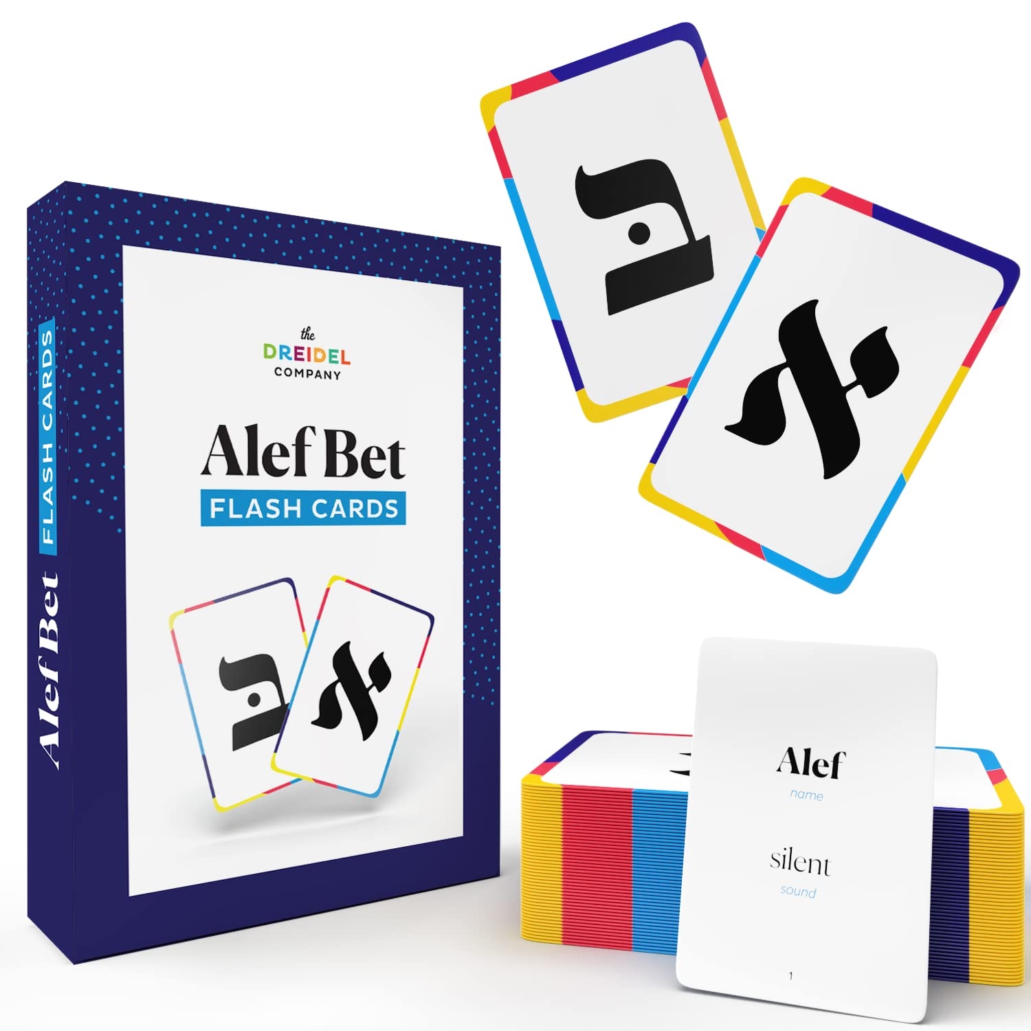 Amazon The Dreidel Company Alef Bet Flash Cards Aleph Beis Jewish Alphabet Flashcards Single Toys Games