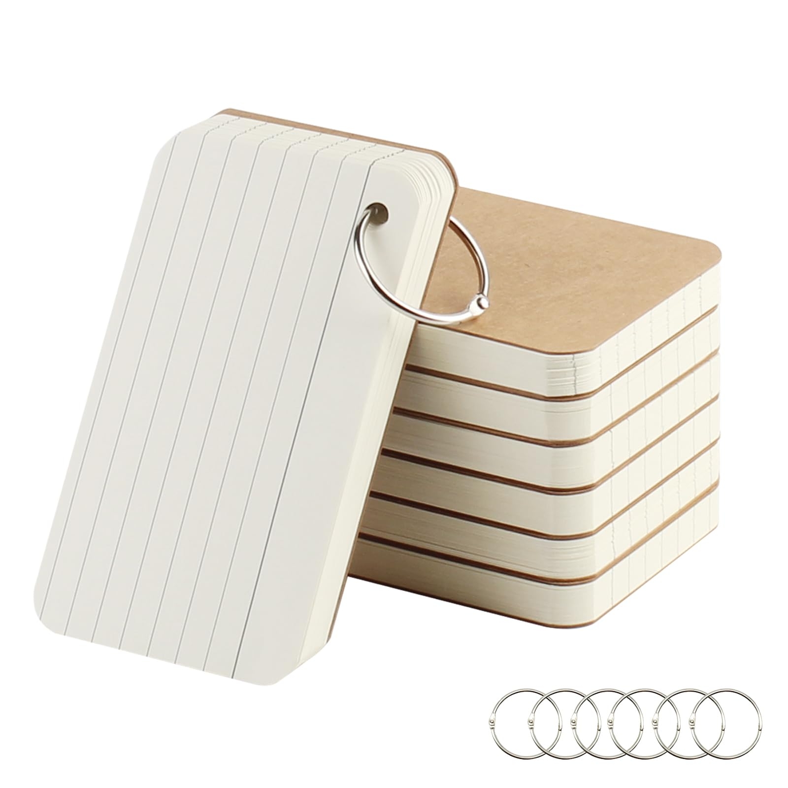 Amazon Zmybcpack 6 Pack 360 Pcs 3x5 Inch Lined Flash Cards With Binder Rings 60 Sheets Each Pack Ruled Index Cards Study Cards 3x5 Lined Note Cards For Studying School Memory Office Products